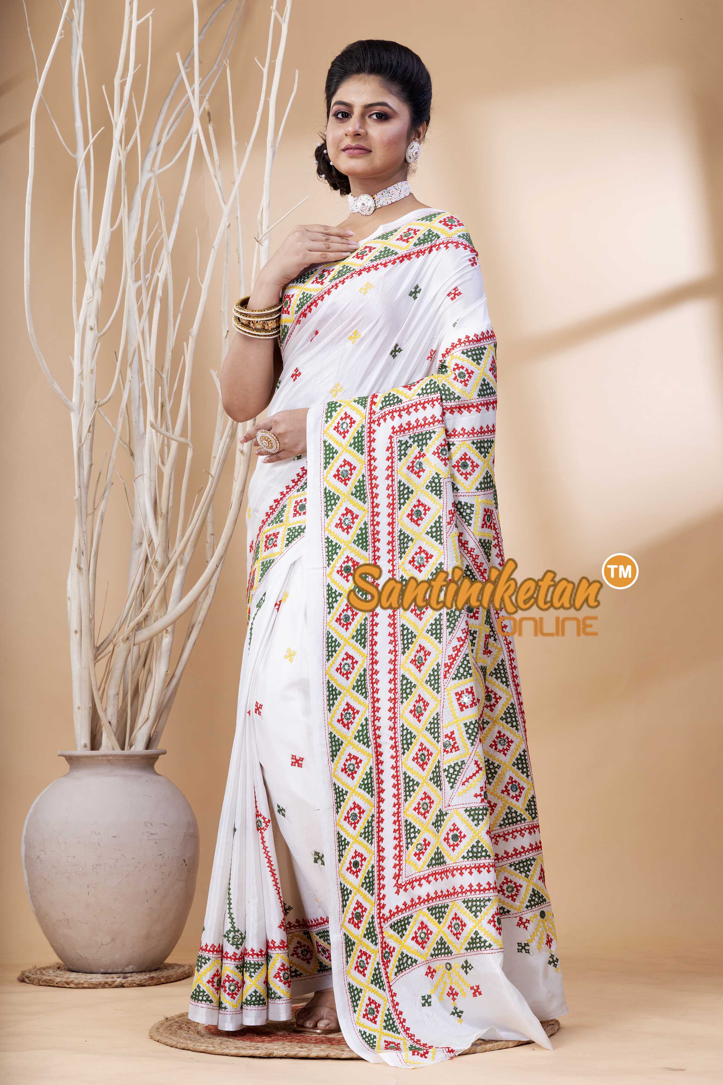 Bangalore Silk Gujrati Stitch Saree SN202524095