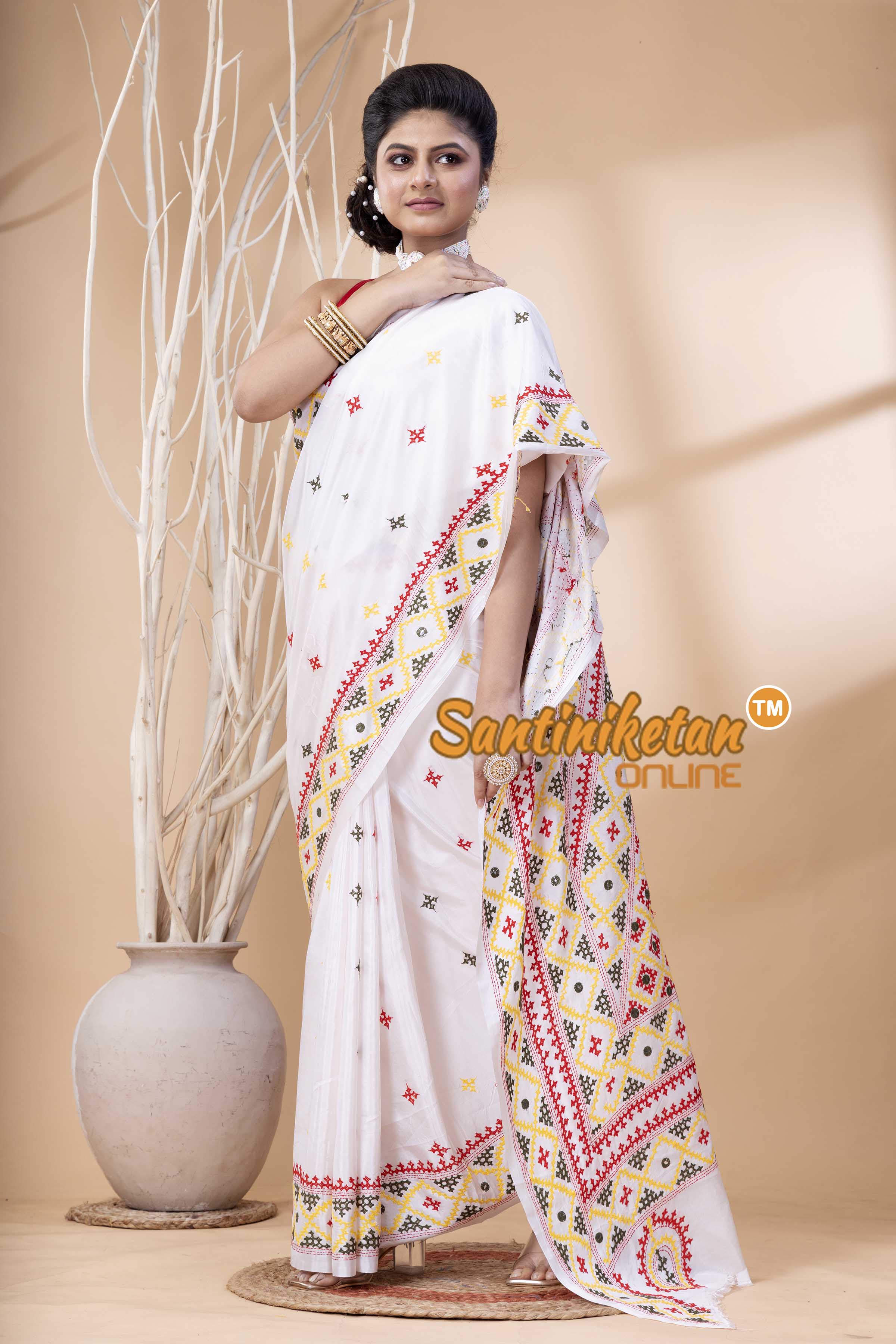 Bangalore Silk Gujrati Stitch Saree SN202524107