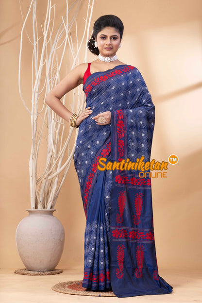 Bangalore Silk Kantha Stitch Saree SN202524135
