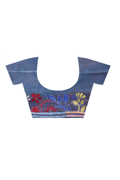 Bangalore Silk Kantha Stitch Saree SN202524149