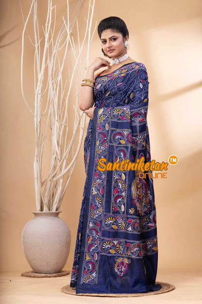 Bangalore Silk Kantha Stitch Saree SN202524173