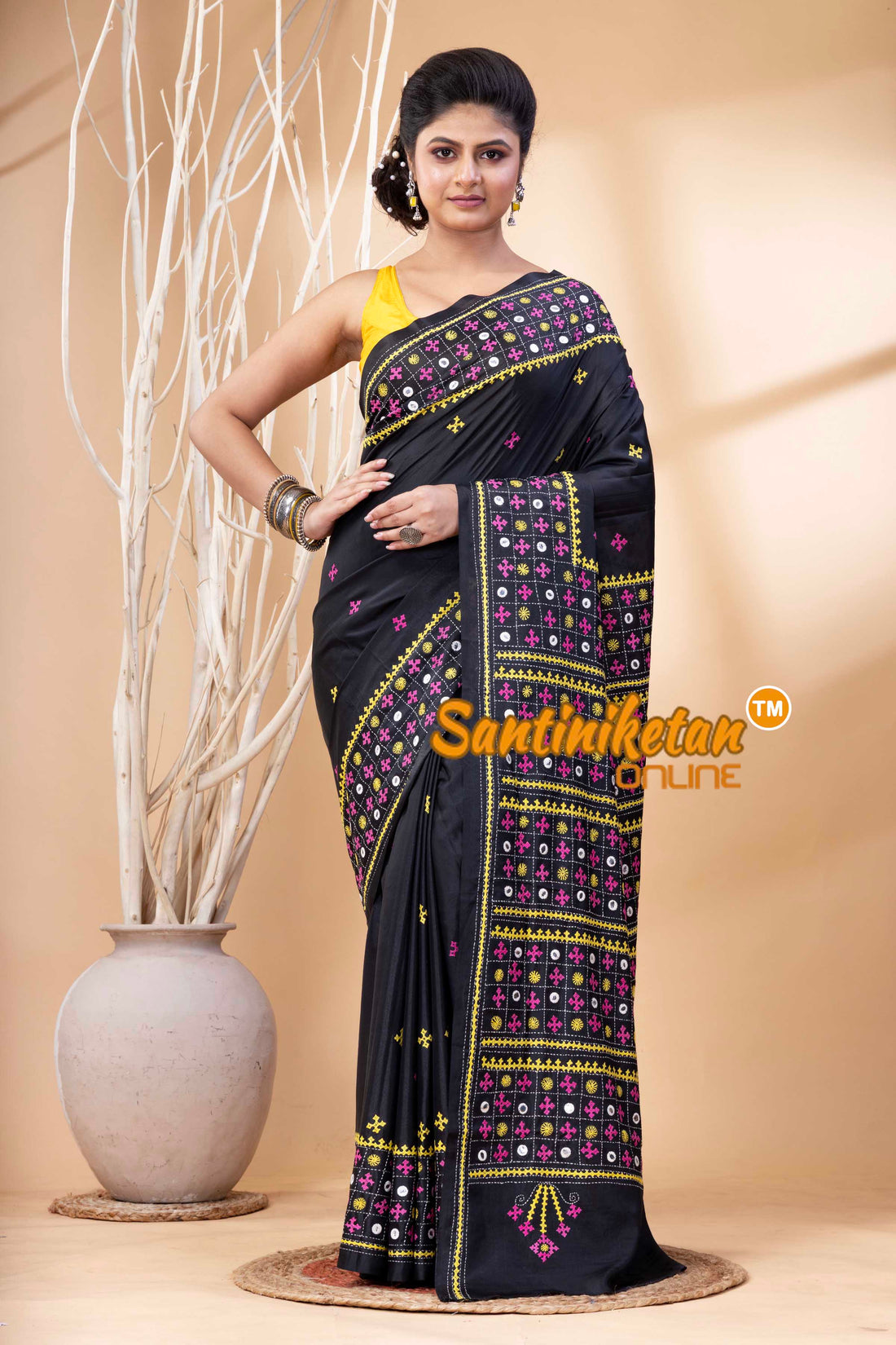 Bangalore Silk Gujrati Stitch Saree SN202524185
