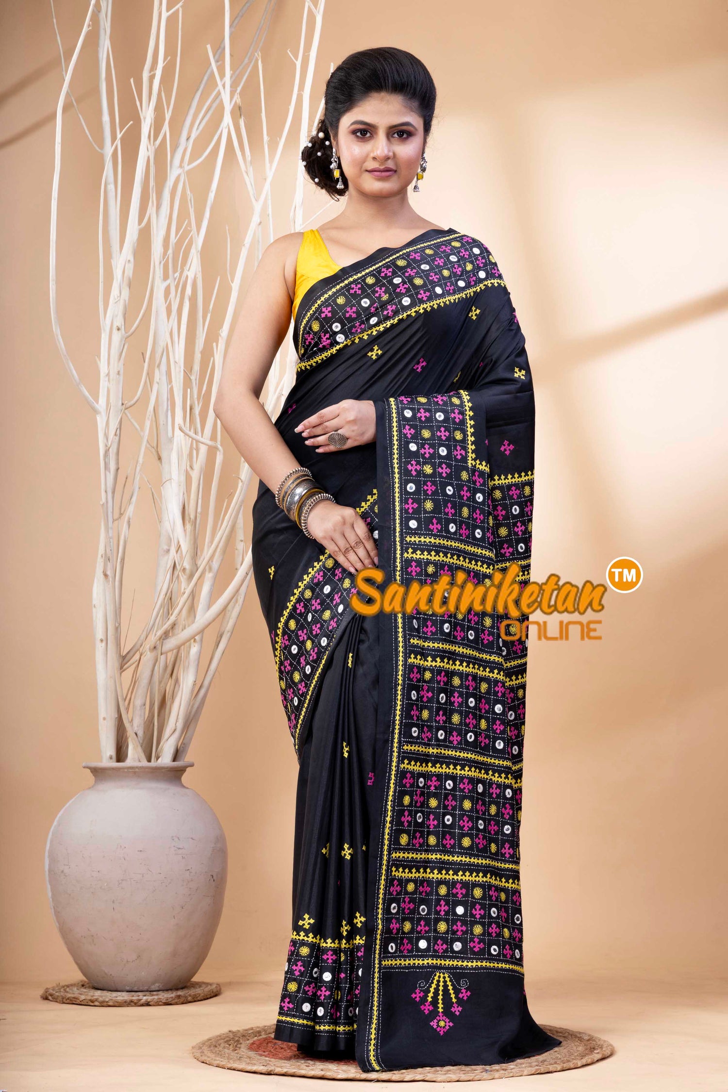 Bangalore Silk Gujrati Stitch Saree SN202524185
