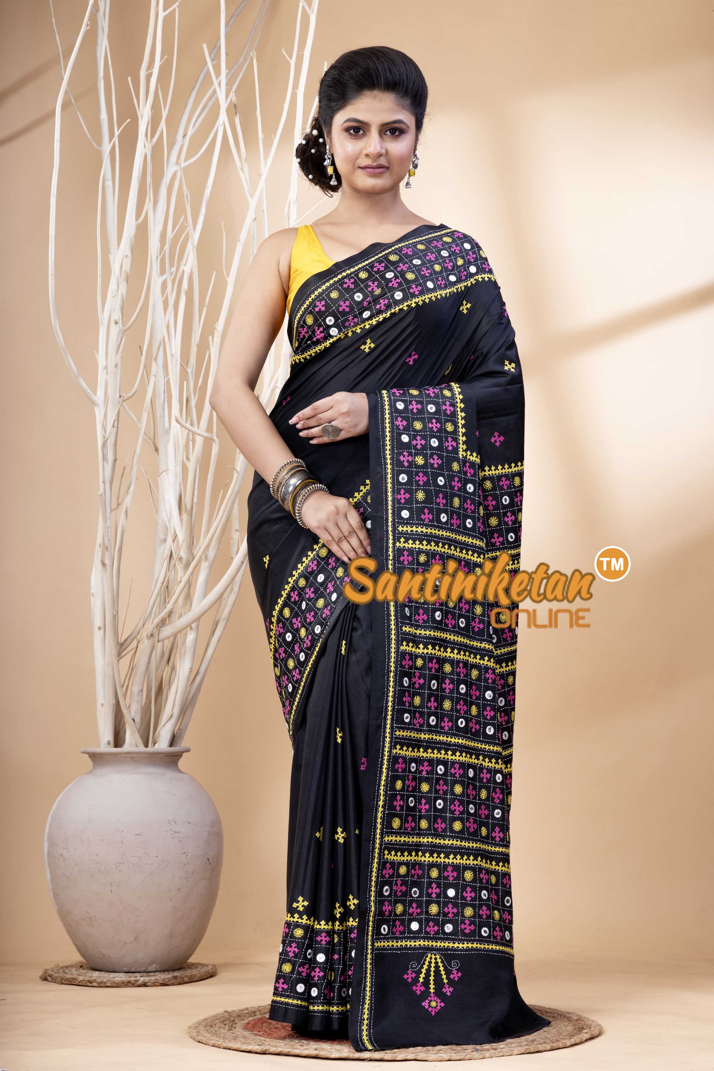 Bangalore Silk Gujrati Stitch Saree SN202524185