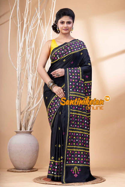 Bangalore Silk Gujrati Stitch Saree SN202524185