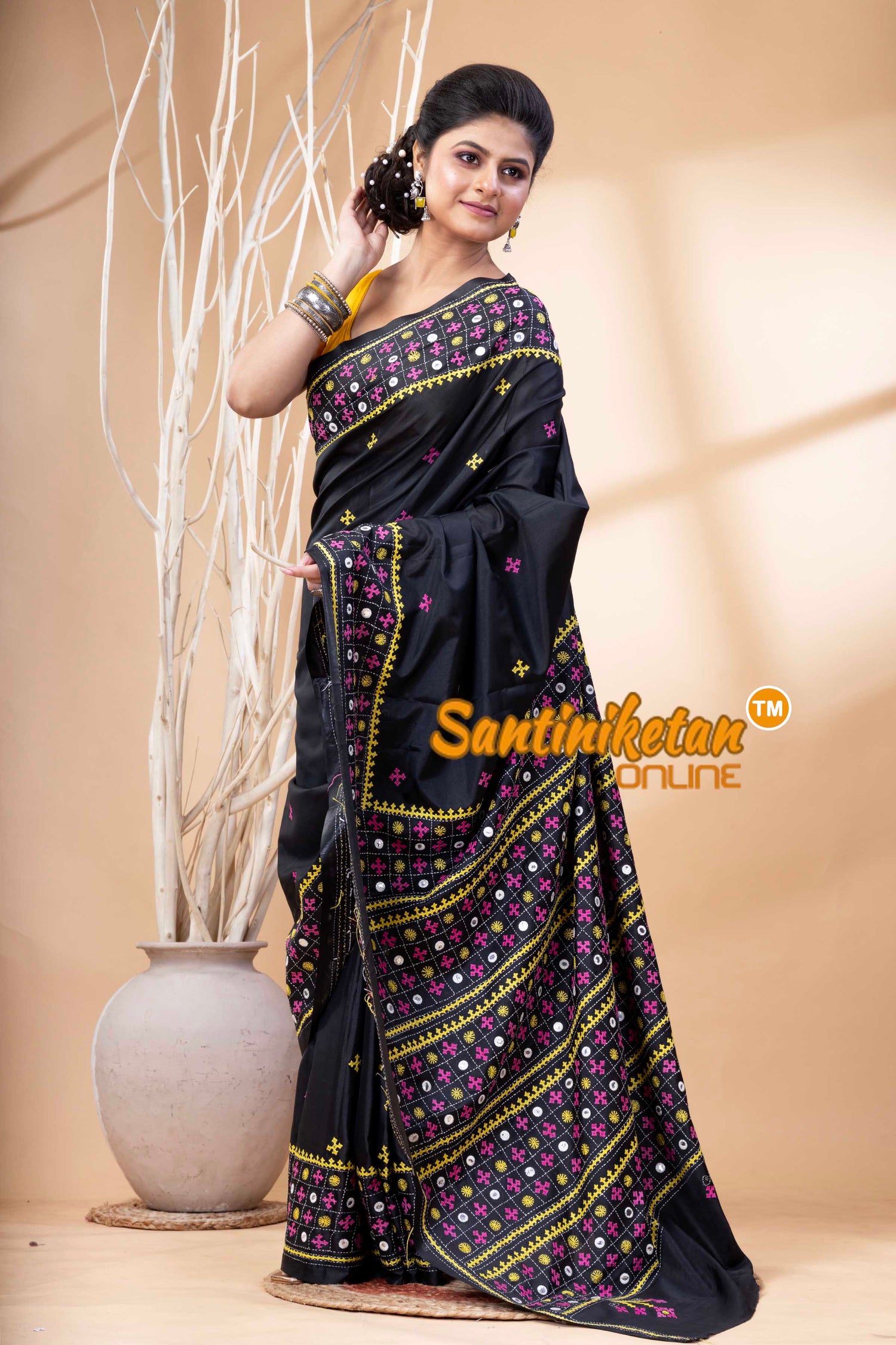 Bangalore Silk Gujrati Stitch Saree SN202524185