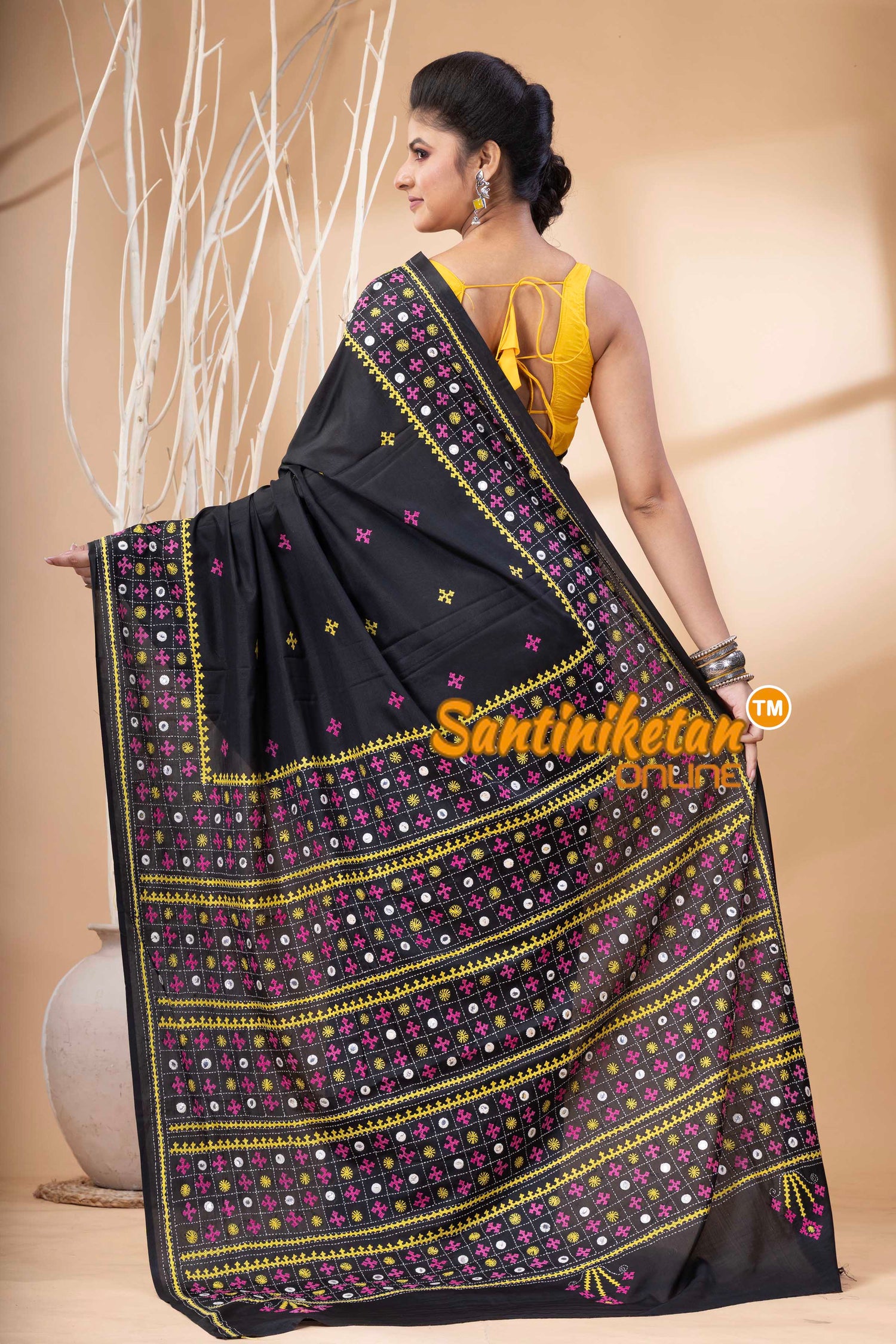 Bangalore Silk Gujrati Stitch Saree SN202524185
