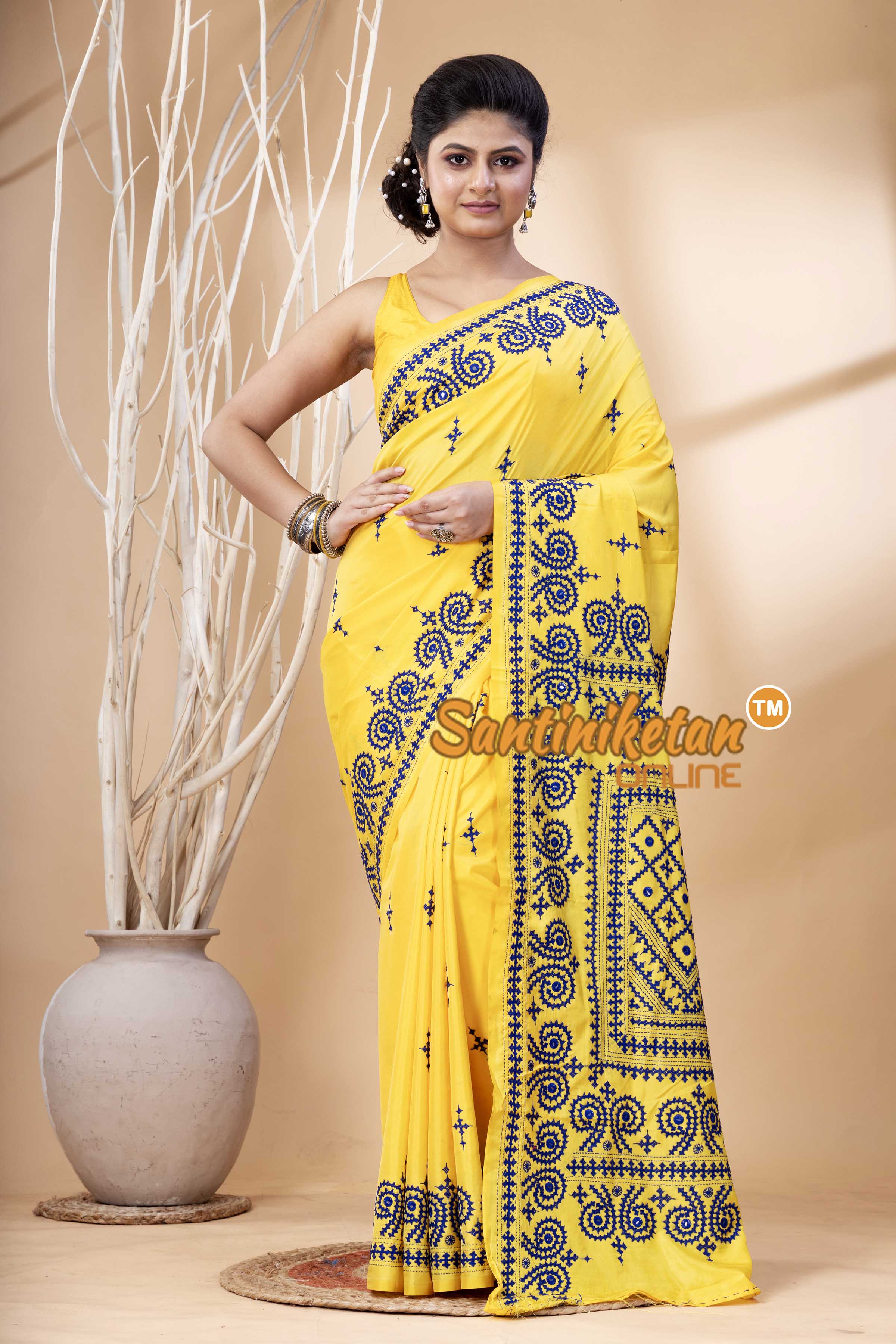 Bangalore Silk Gujrati Stitch Saree SN202524191