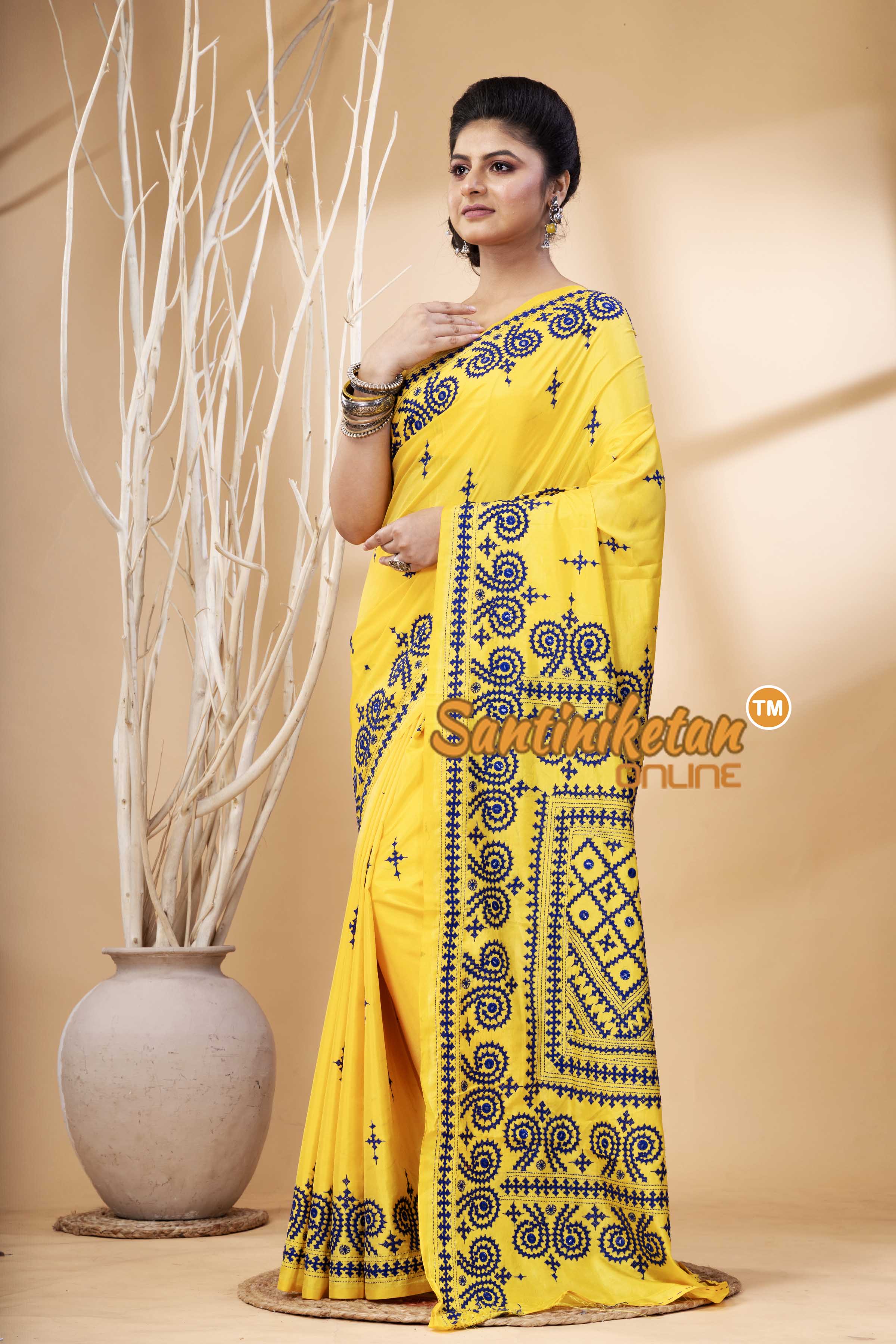 Bangalore Silk Gujrati Stitch Saree SN202524191