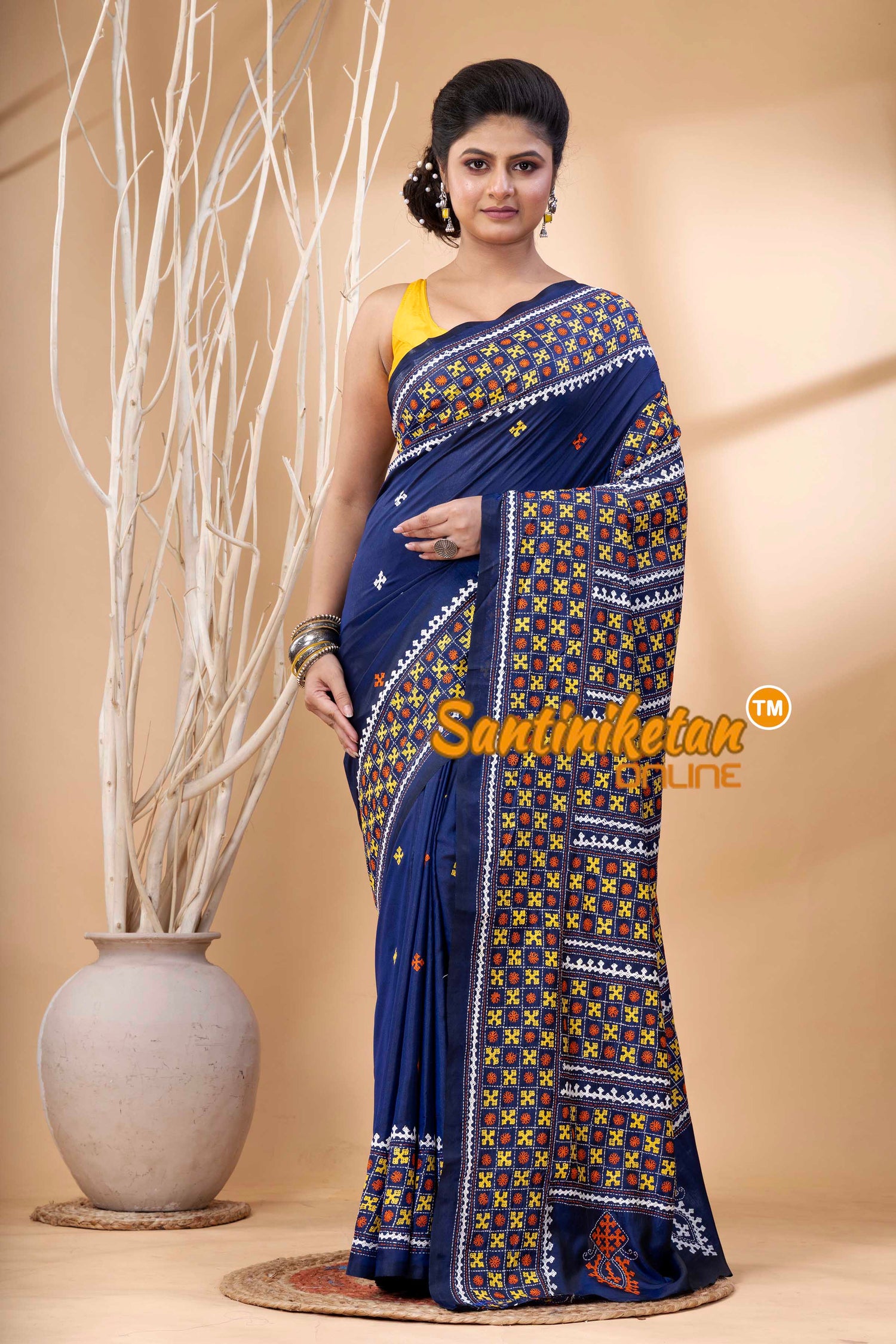 Bangalore Silk Gujrati Stitch Saree SN202524209