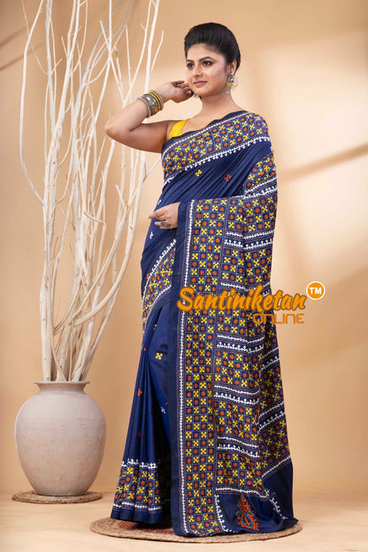 Bangalore Silk Gujrati Stitch Saree SN202524209
