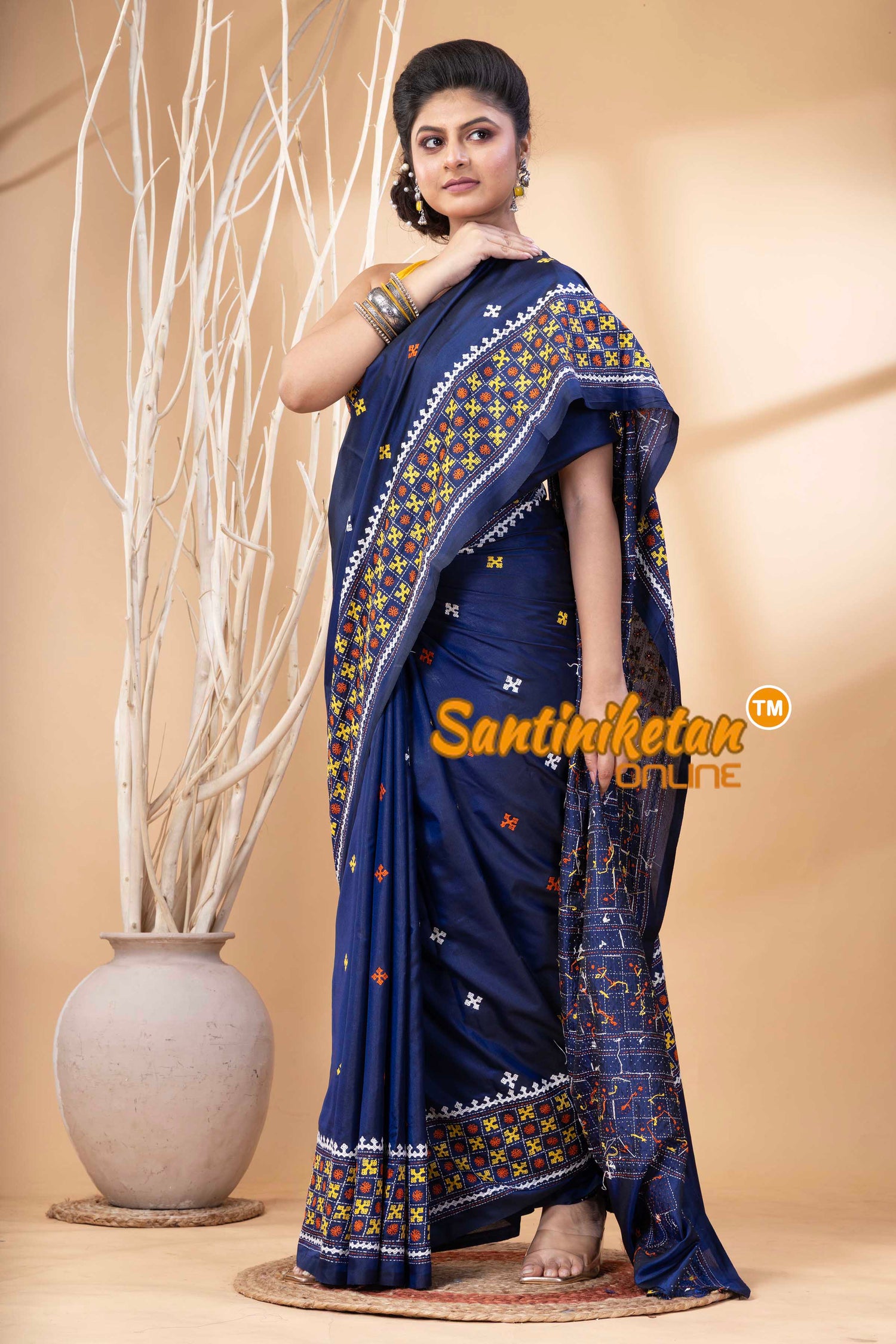 Bangalore Silk Gujrati Stitch Saree SN202524209