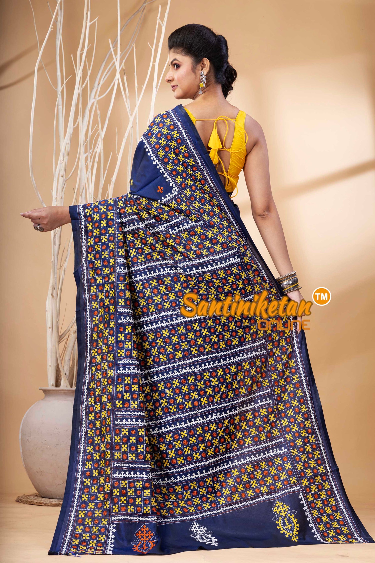 Bangalore Silk Gujrati Stitch Saree SN202524209