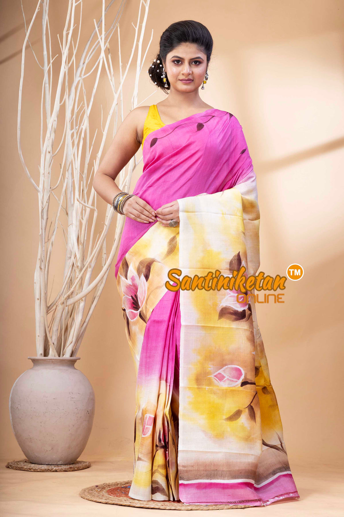 Hand Made Design On Murshidabad Silk SN202524221