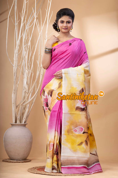 Hand Made Design On Murshidabad Silk SN202524221