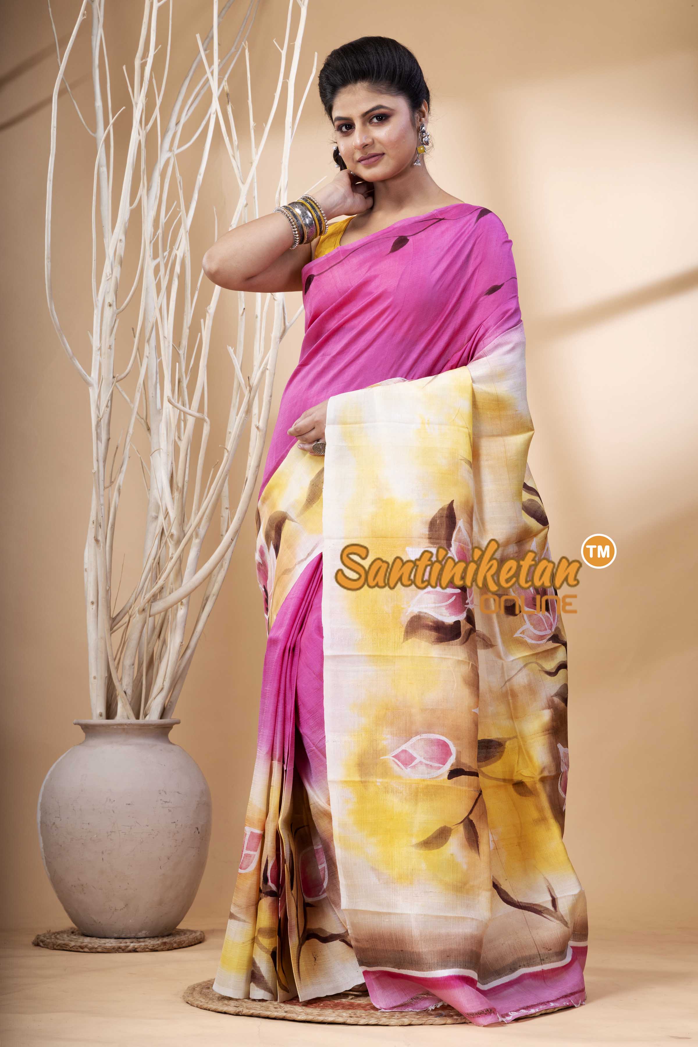 Hand Made Design On Murshidabad Silk SN202524221