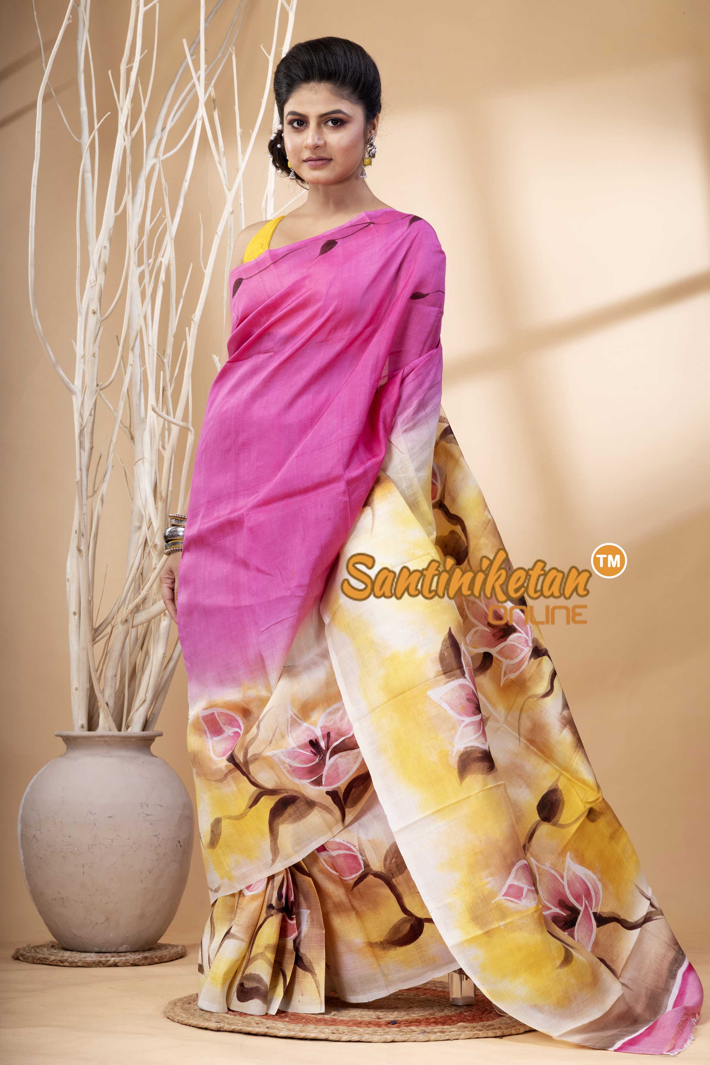 Hand Made Design On Murshidabad Silk SN202524221