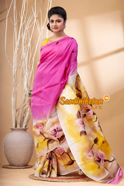 Hand Made Design On Murshidabad Silk SN202524221