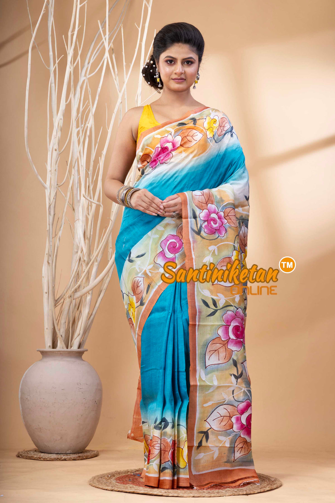 Hand Made Design On Murshidabad Silk SN202524233