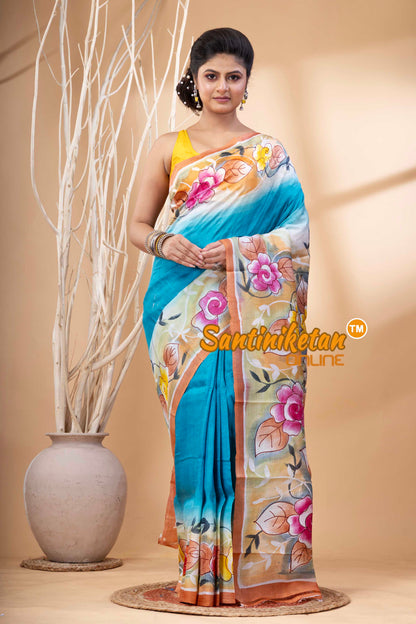 Hand Made Design On Murshidabad Silk SN202524233