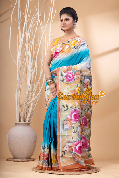 Hand Made Design On Murshidabad Silk SN202524233