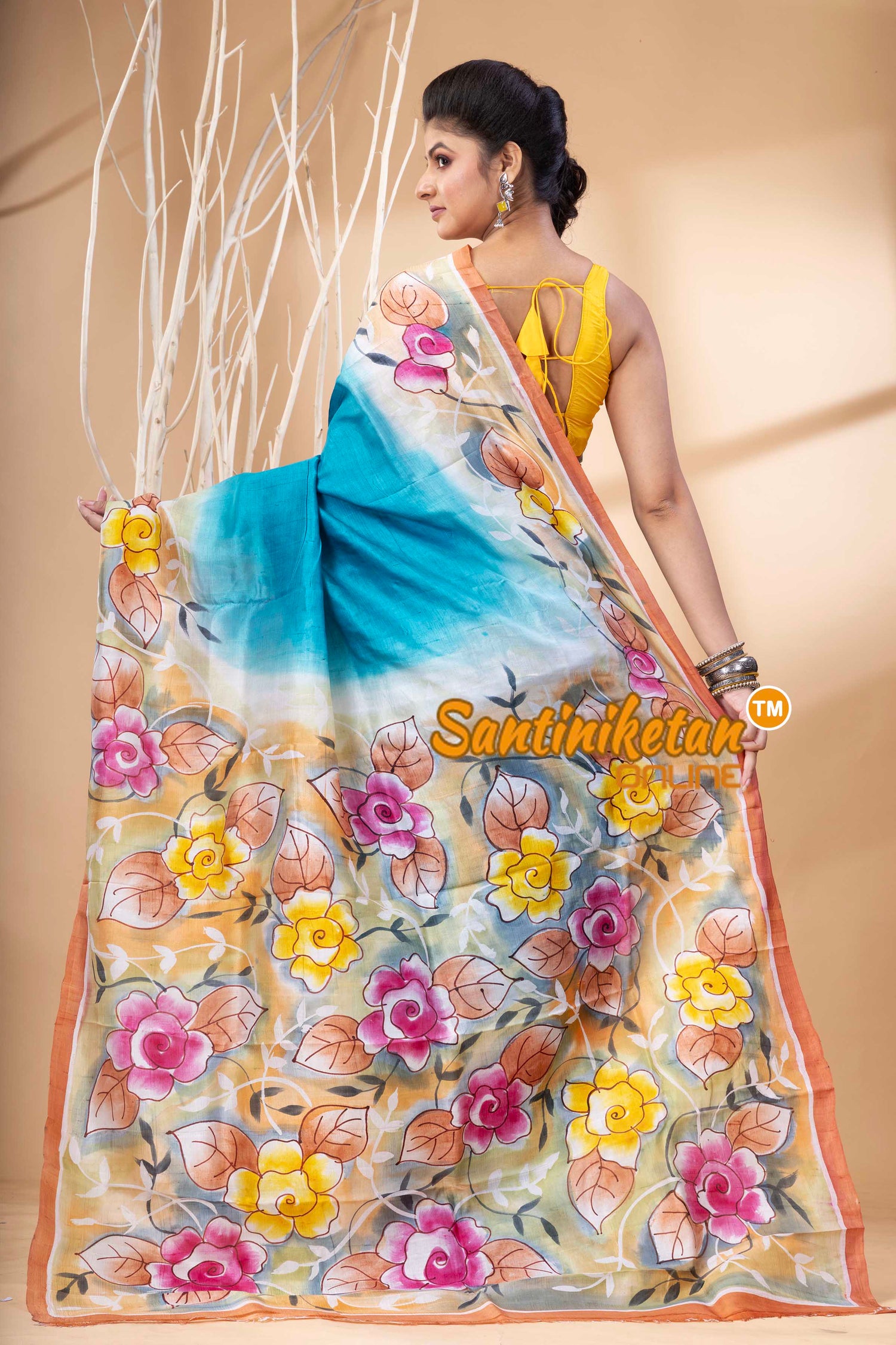 Hand Made Design On Murshidabad Silk SN202524233