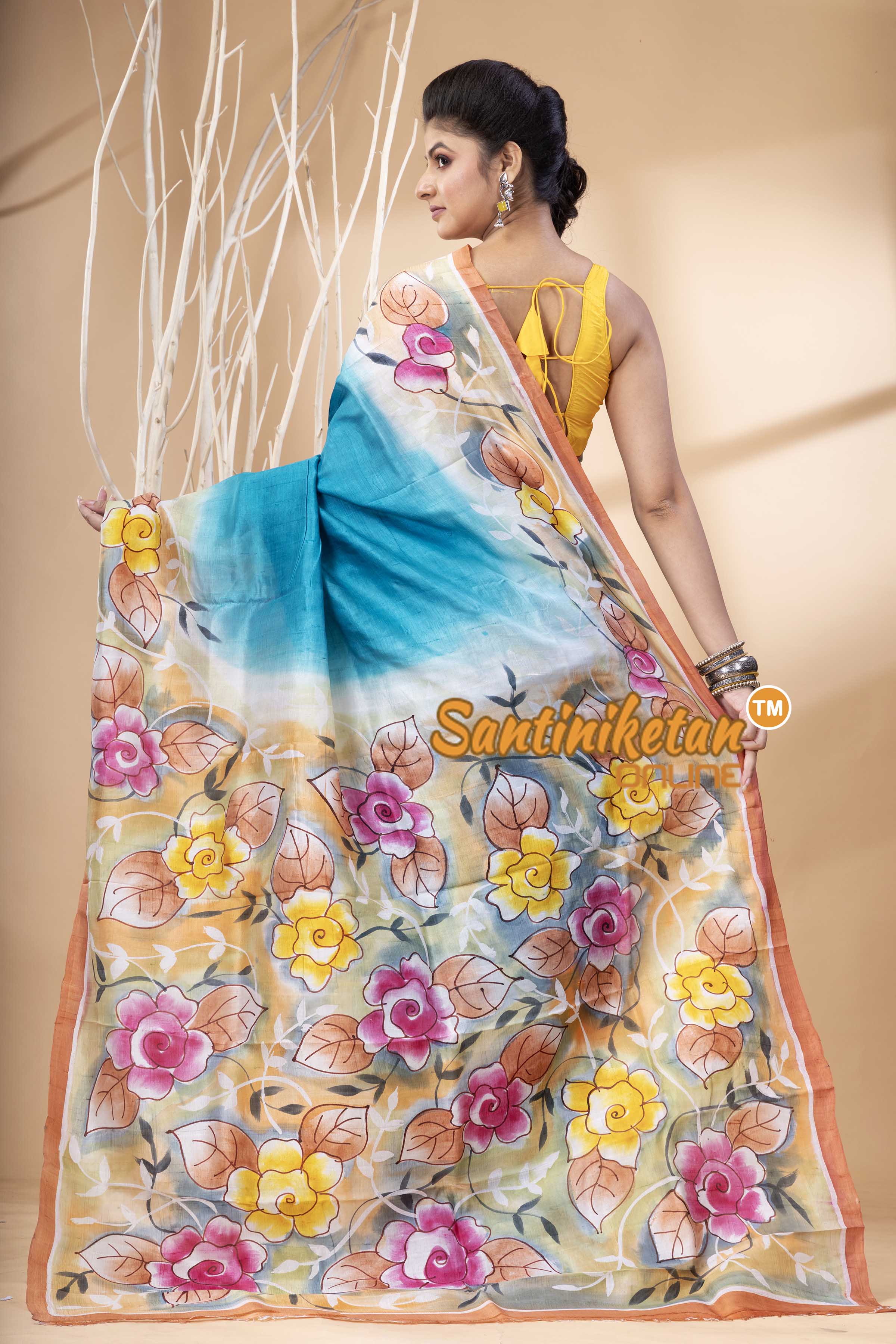 Hand Made Design On Murshidabad Silk SN202524233