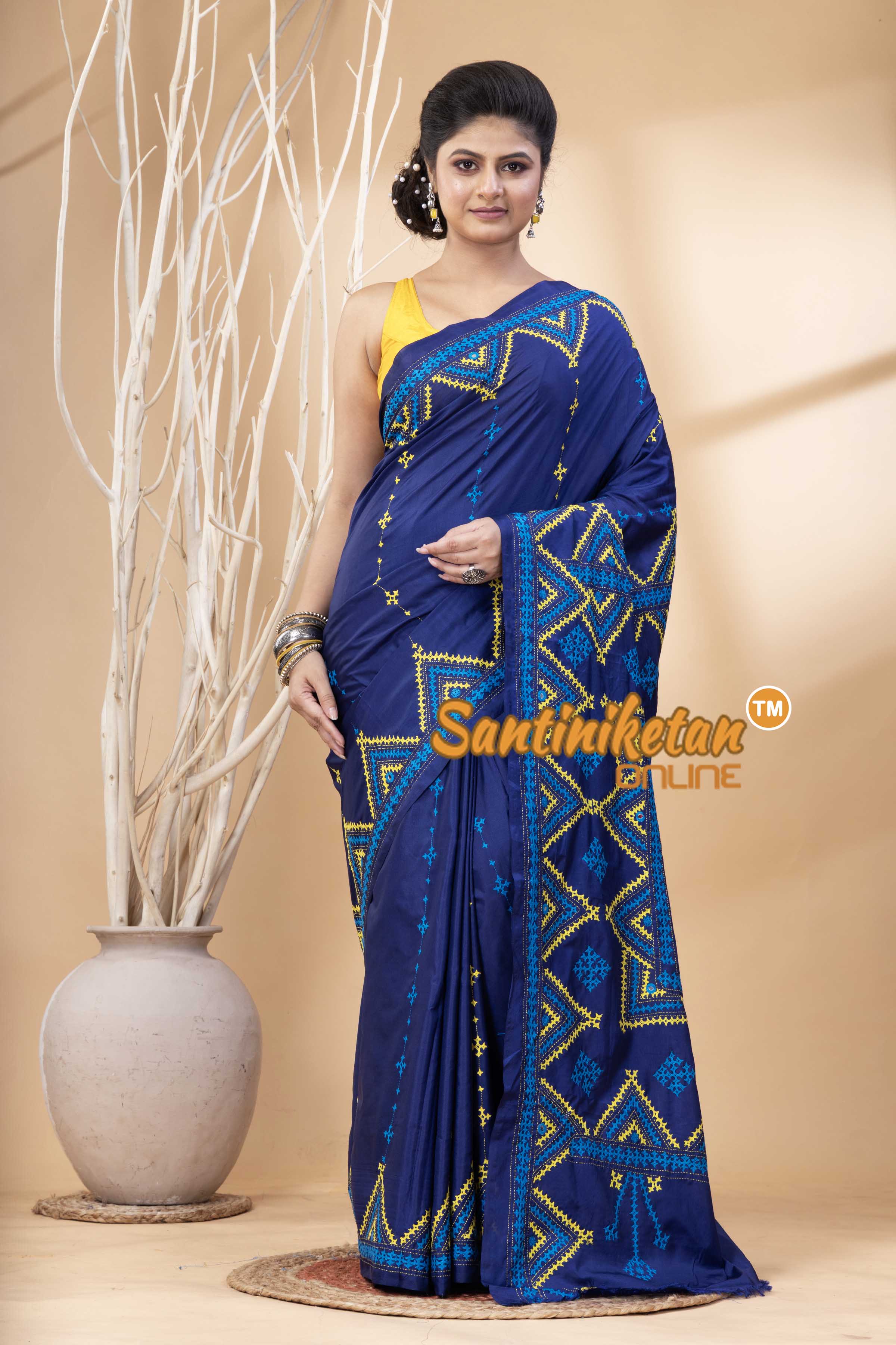 Bangalore Silk Gujrati Stitch Saree SN202524299