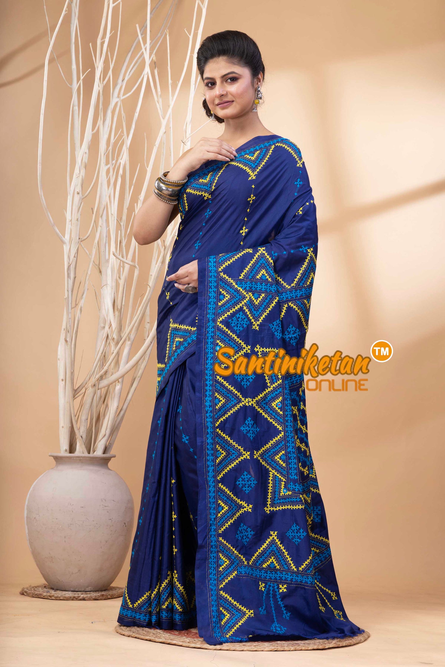 Bangalore Silk Gujrati Stitch Saree SN202524299