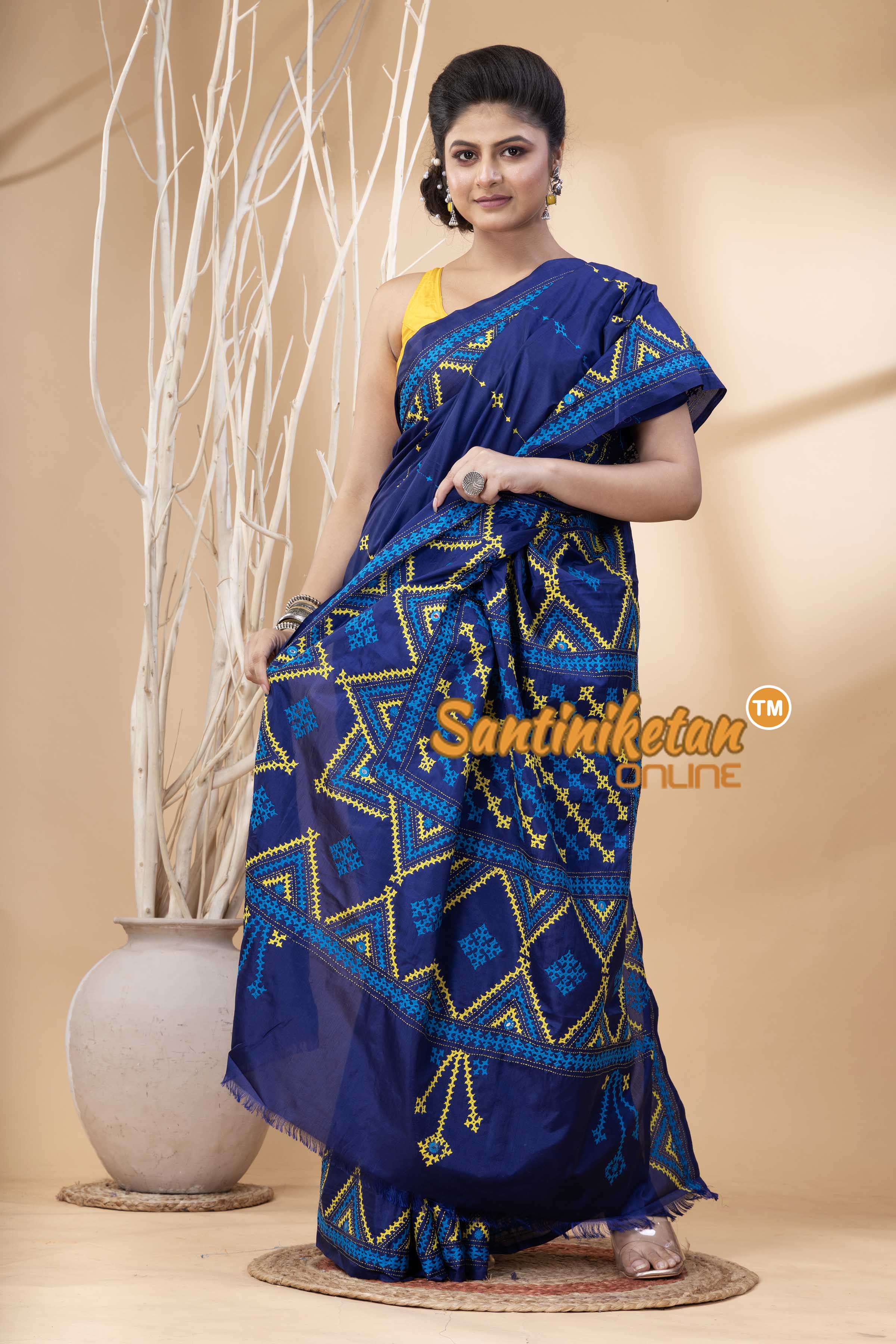 Bangalore Silk Gujrati Stitch Saree SN202524299