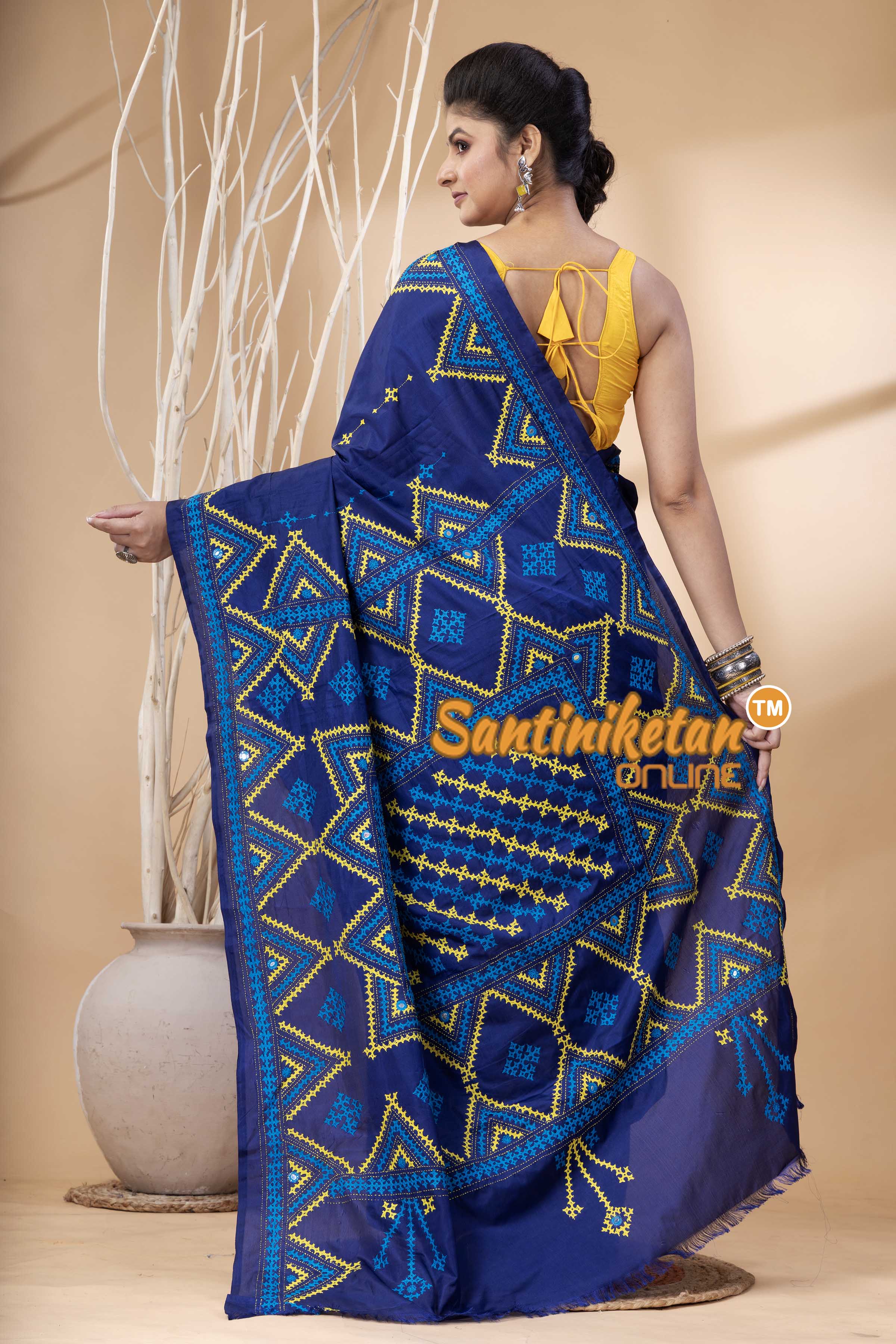 Bangalore Silk Gujrati Stitch Saree SN202524299