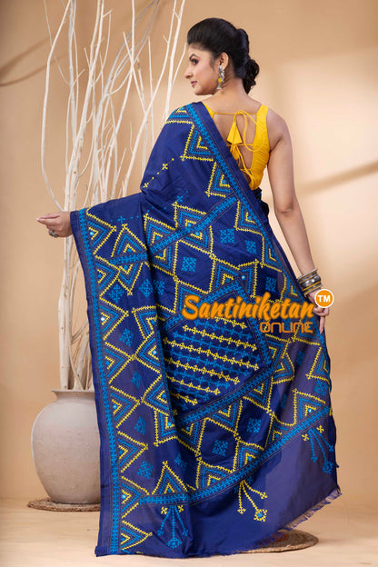 Bangalore Silk Gujrati Stitch Saree SN202524299