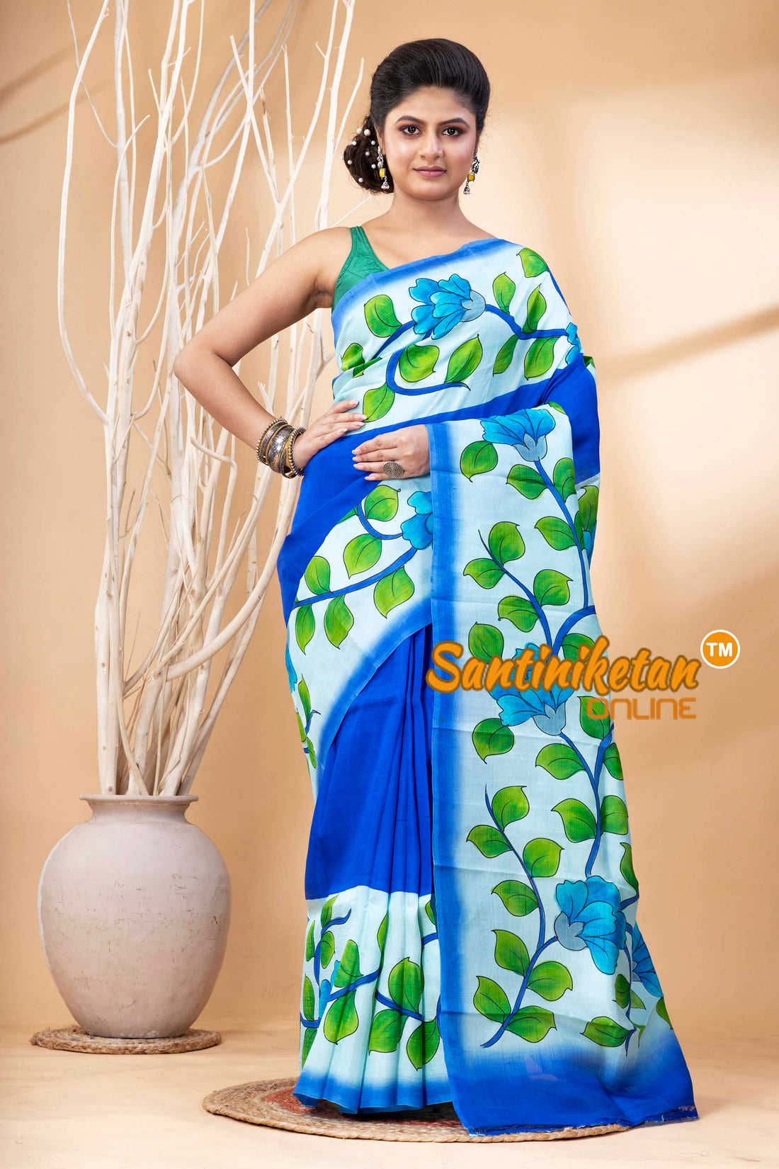 Hand Made Design On Murshidabad Silk SN202524334