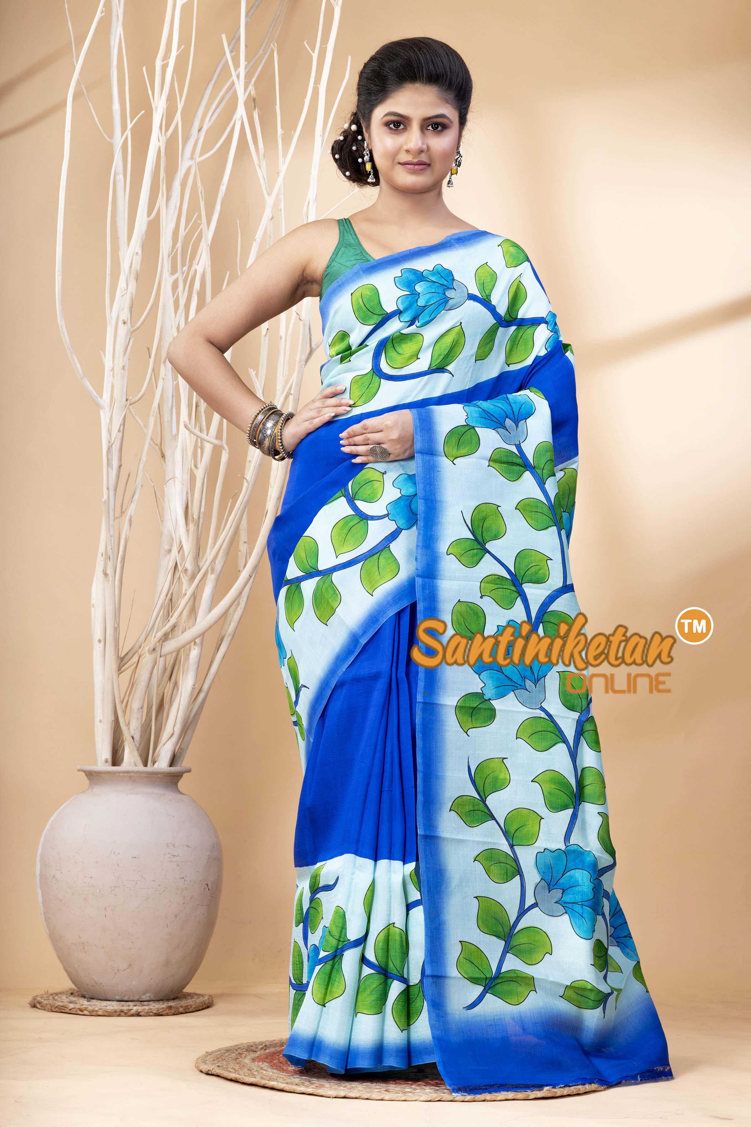 Hand Made Design On Murshidabad Silk SN202524334