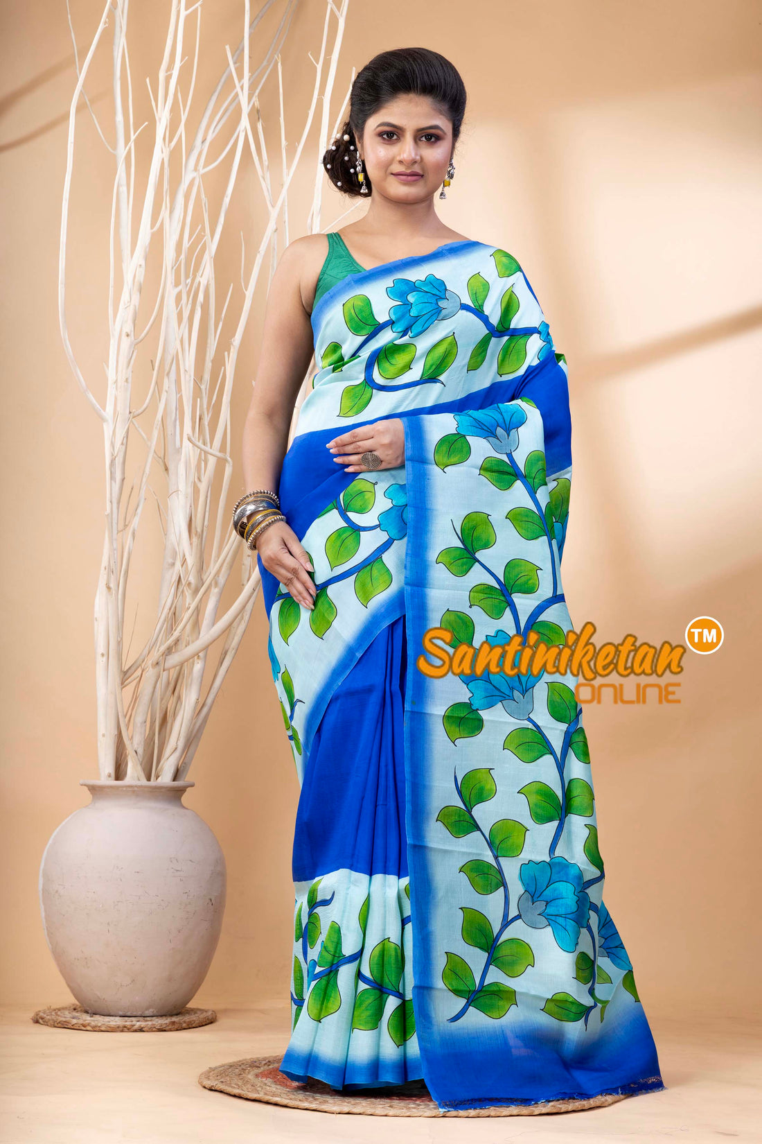Hand Made Design On Murshidabad Silk SN202524334