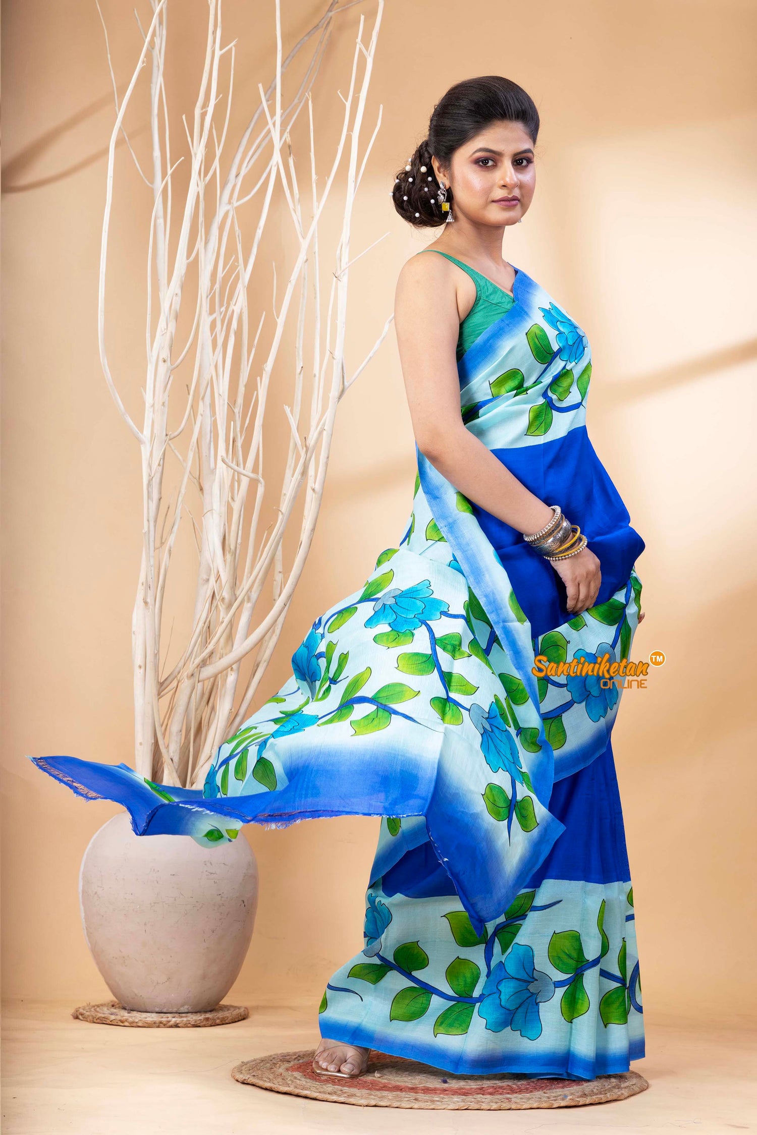 Hand Made Design On Murshidabad Silk SN202524334
