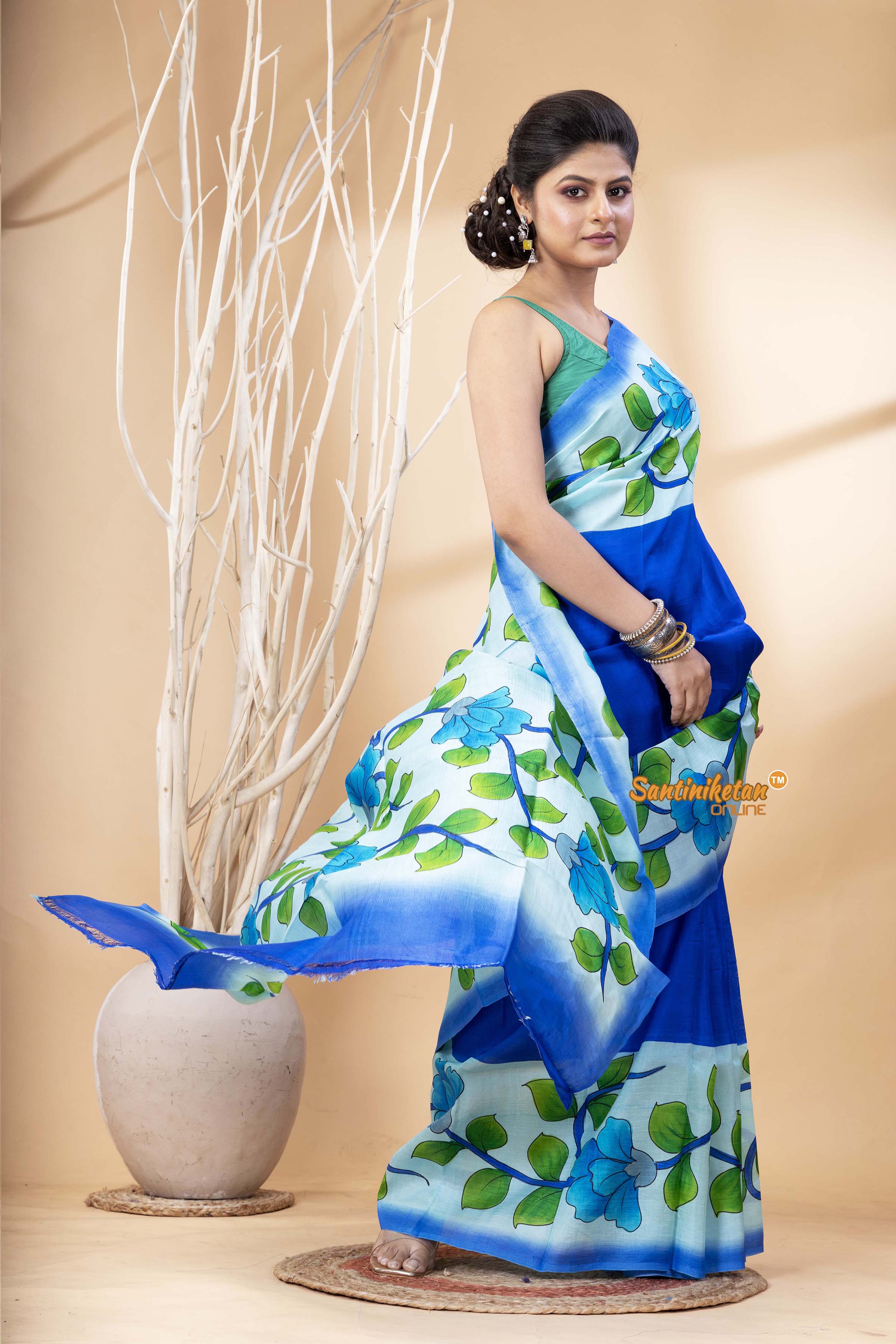 Hand Made Design On Murshidabad Silk SN202524334