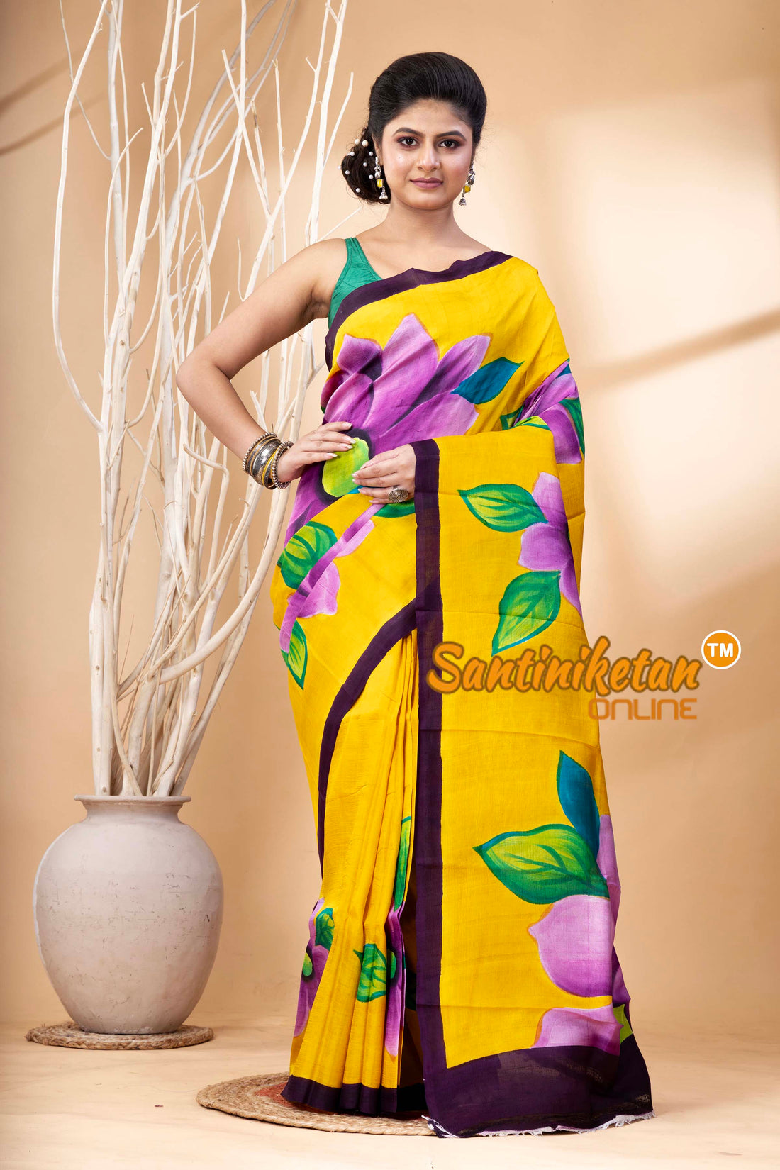 Hand Made Design On Murshidabad Silk SN202524339