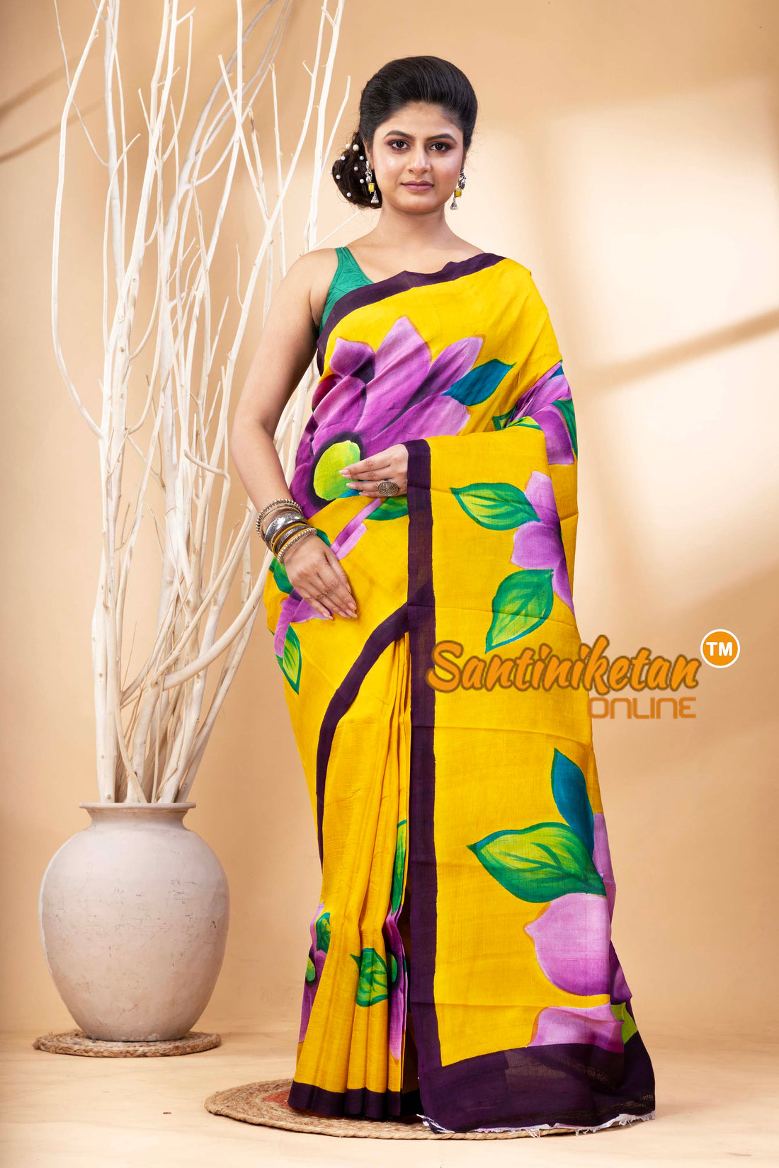Hand Made Design On Murshidabad Silk SN202524339