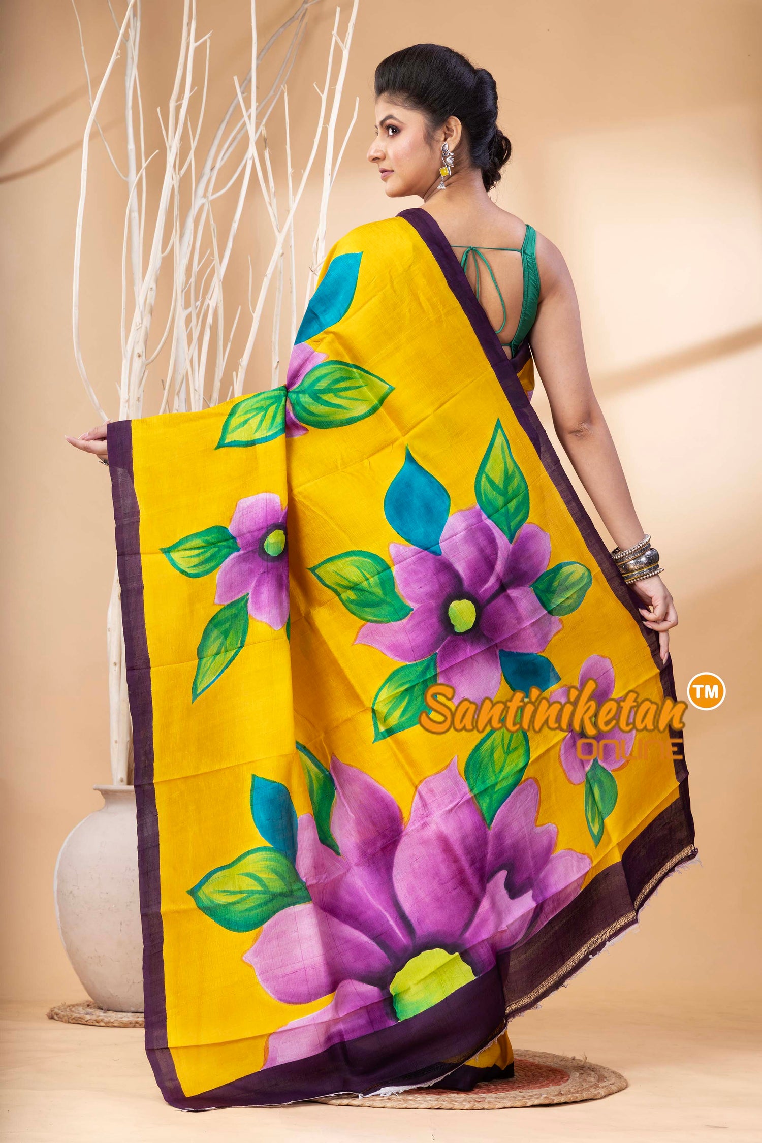 Hand Made Design On Murshidabad Silk SN202524339