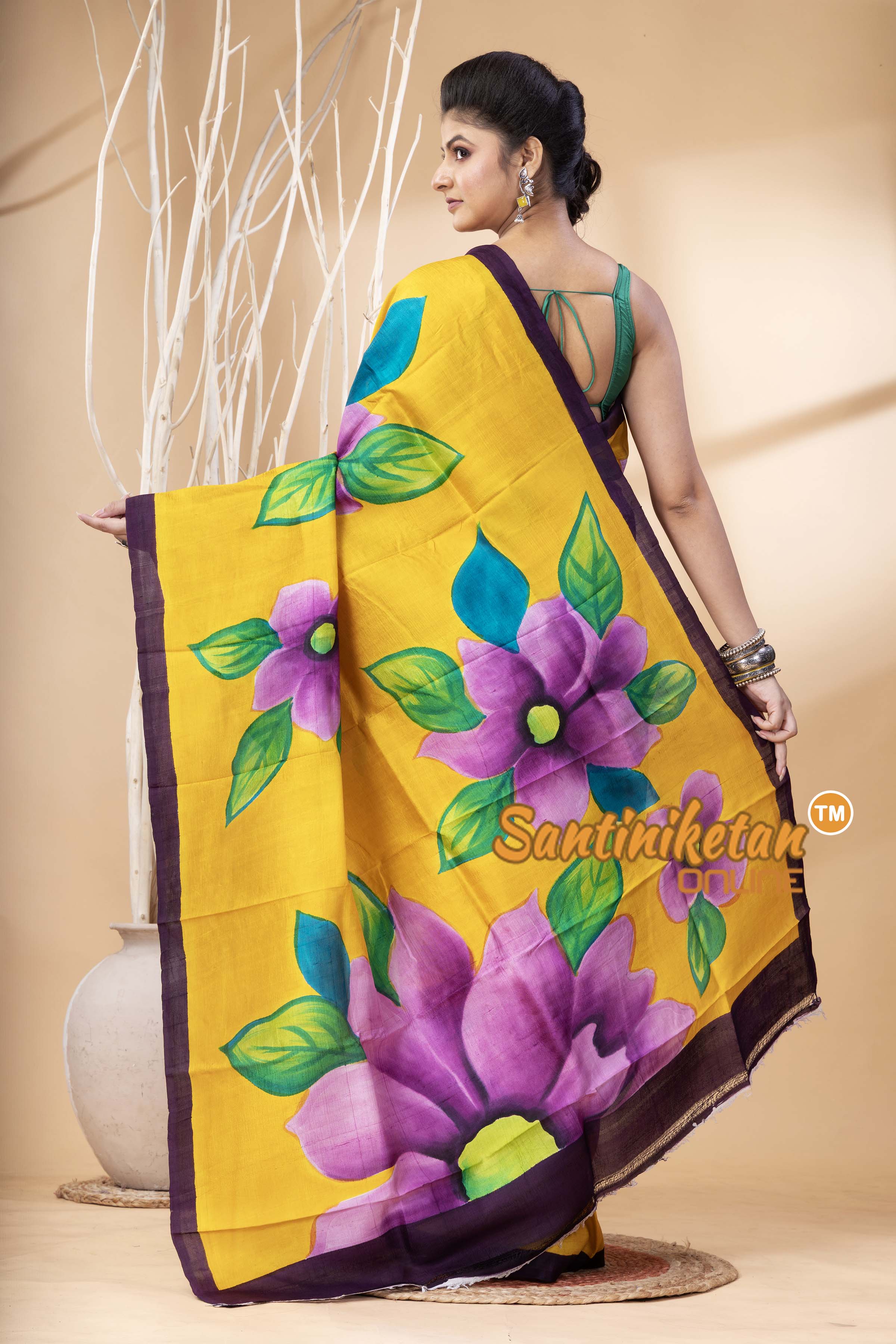 Hand Made Design On Murshidabad Silk SN202524339