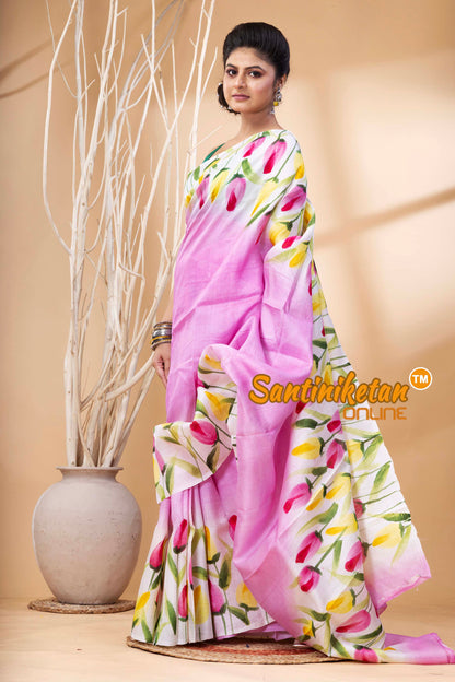 Hand Made Design On Murshidabad Silk SN202524345