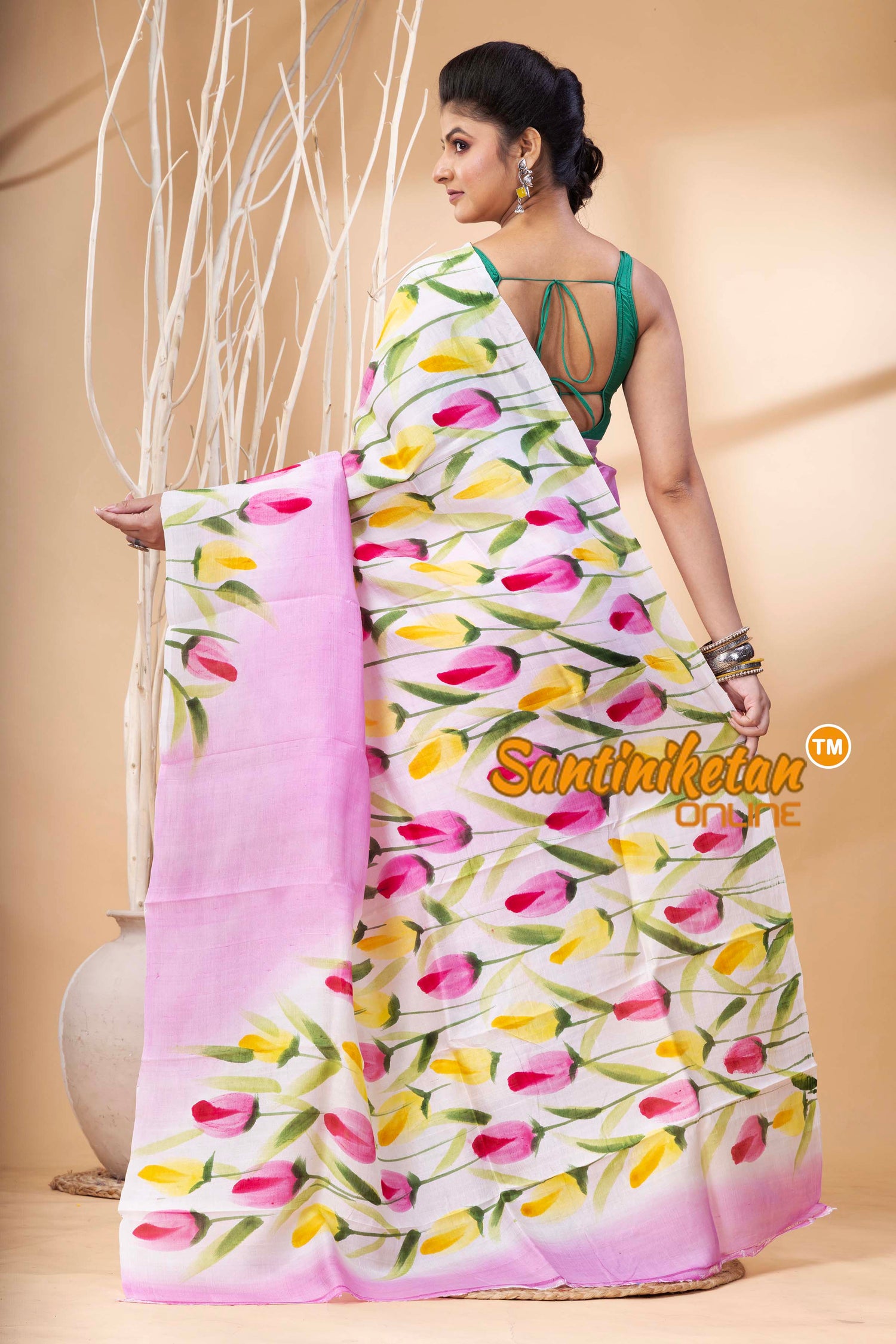 Hand Made Design On Murshidabad Silk SN202524345