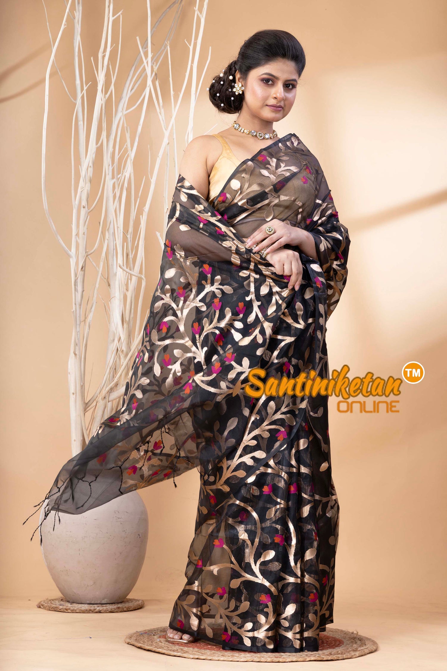 Resham Maslin Jamdani Saree SN202524369