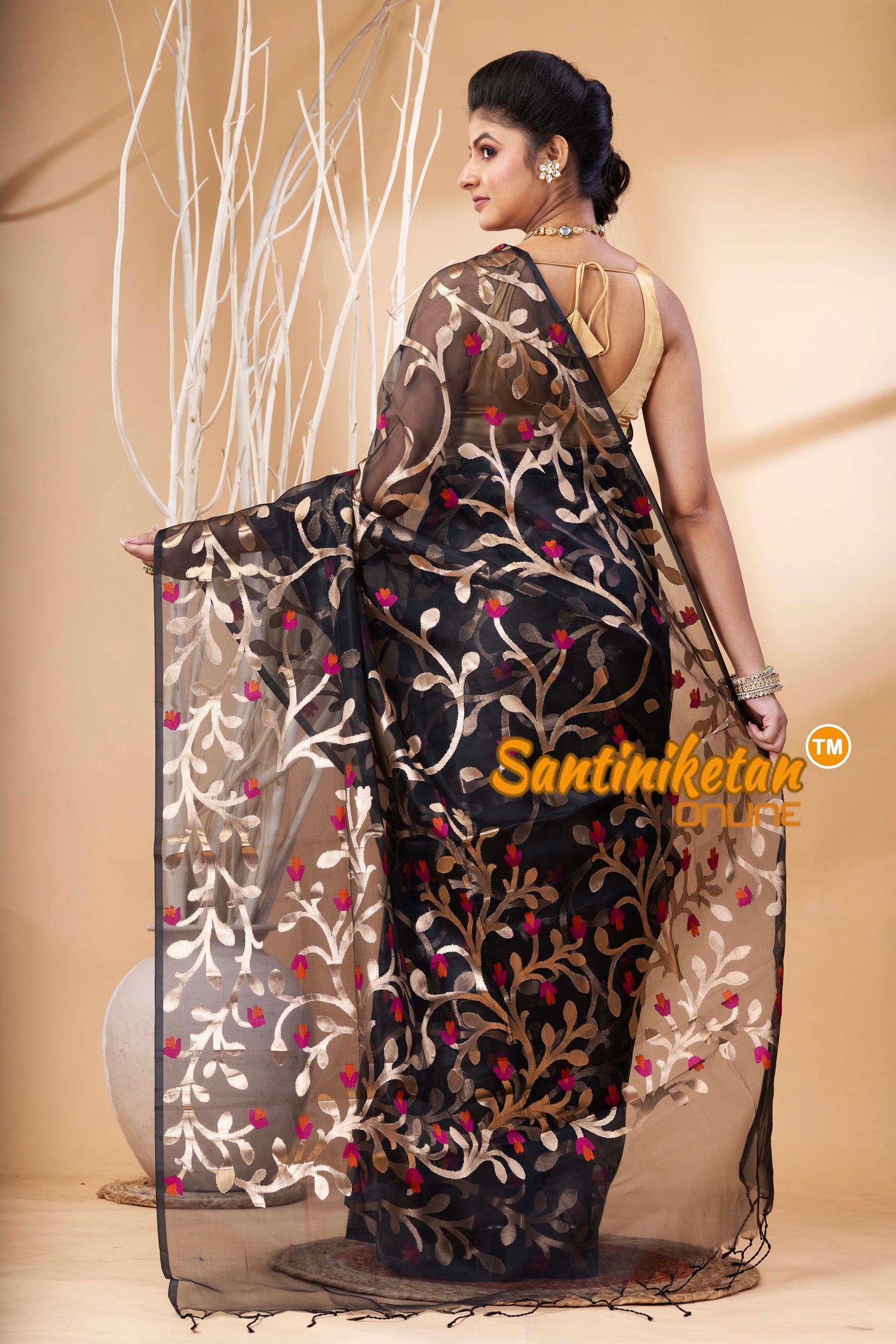 Resham Maslin Jamdani Saree SN202524369