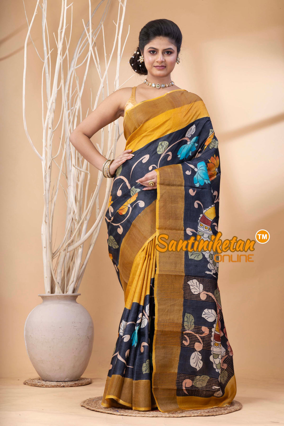 Pure Zari Tussar Hand Painted Saree SN202524381