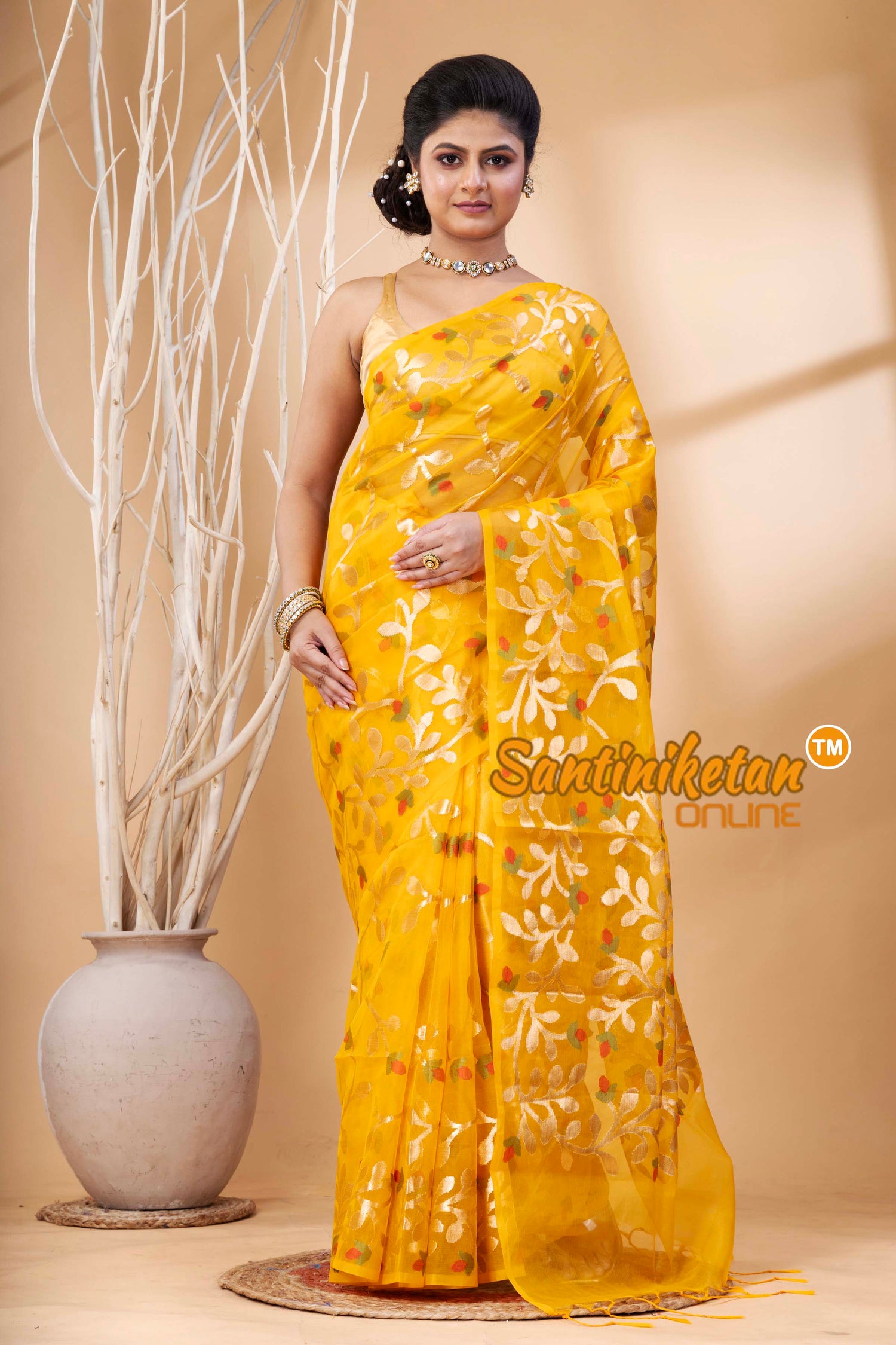 Resham Maslin Jamdani Saree SN202524393