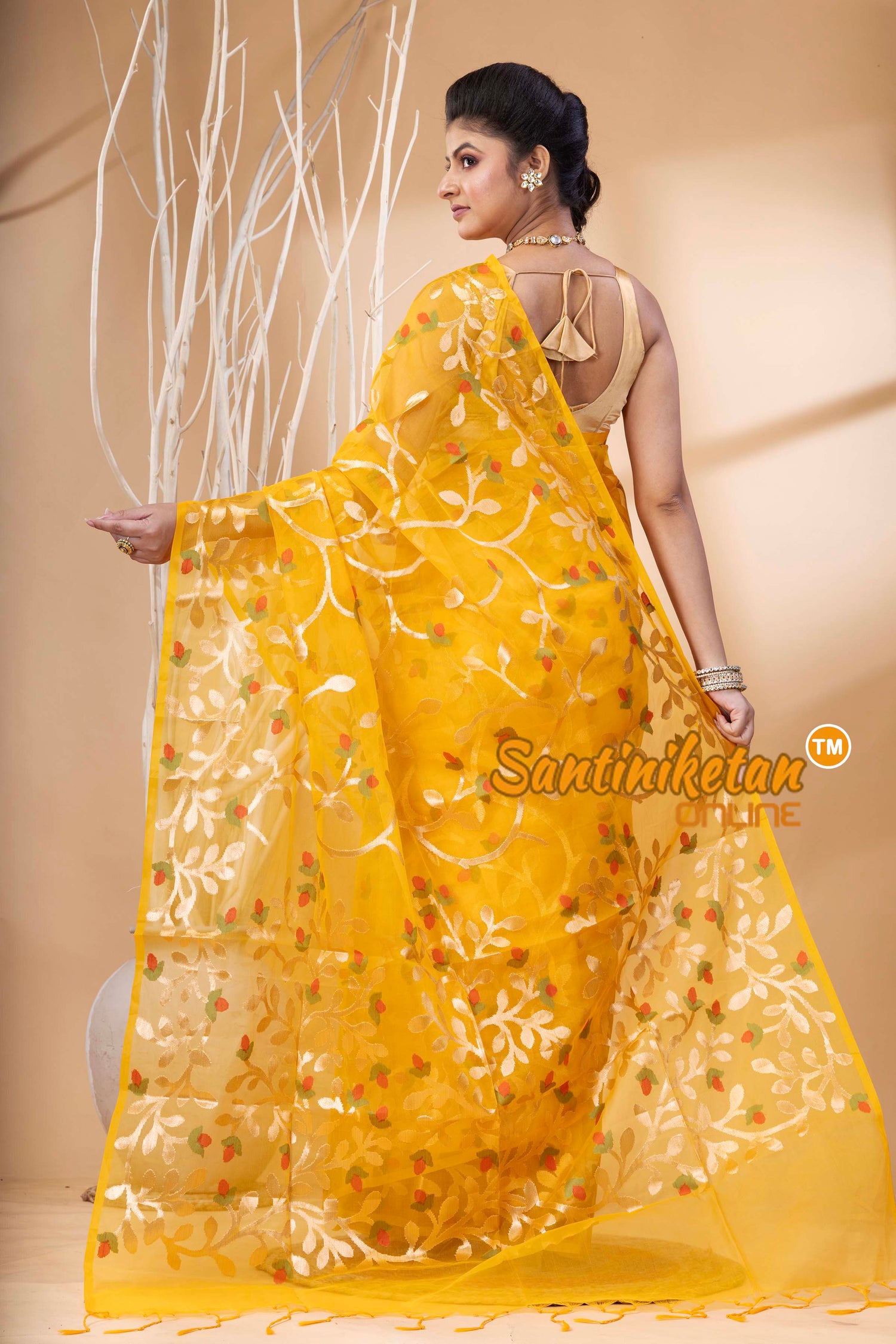 Resham Maslin Jamdani Saree SN202524393