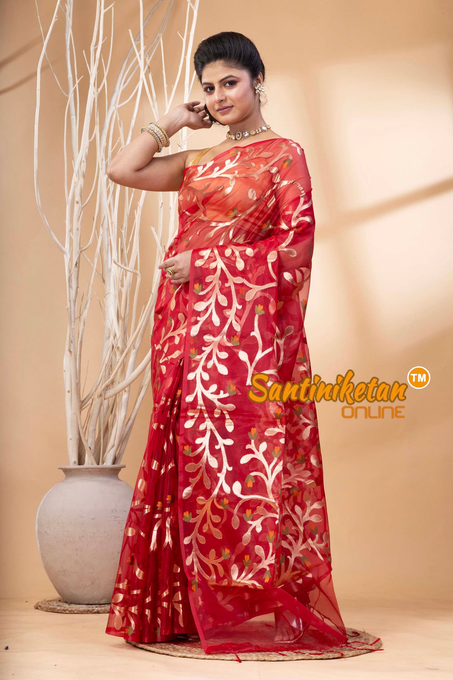 Resham Maslin Jamdani Saree SN202524405