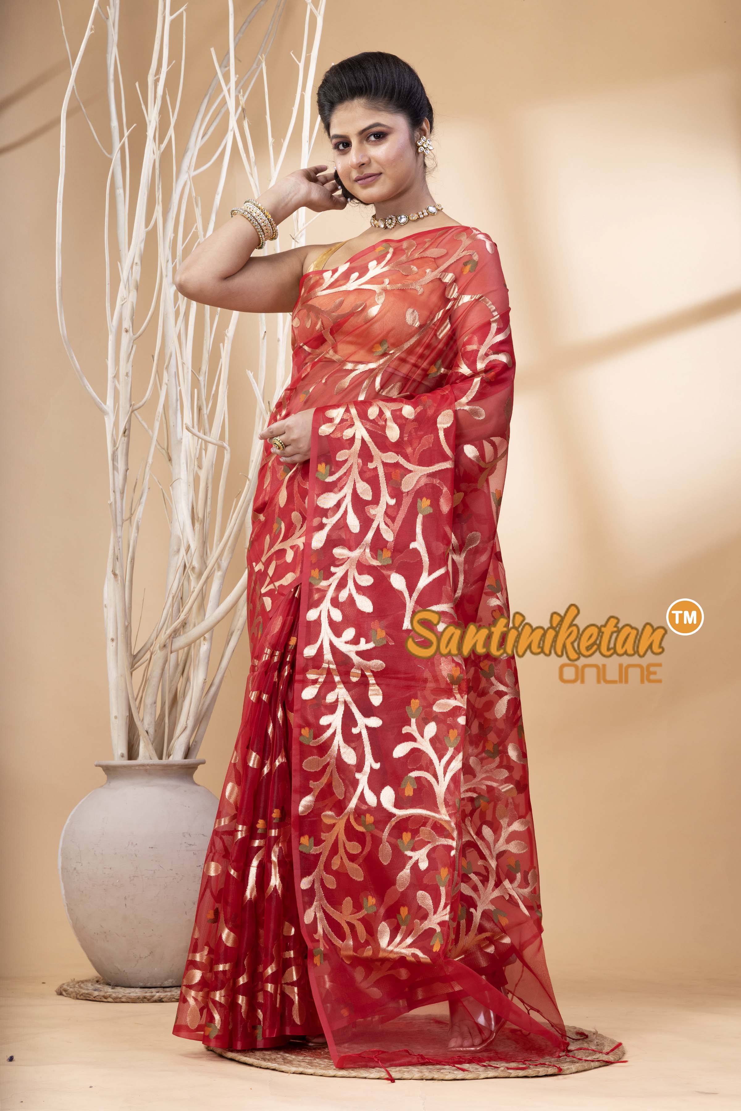 Resham Maslin Jamdani Saree SN202524405